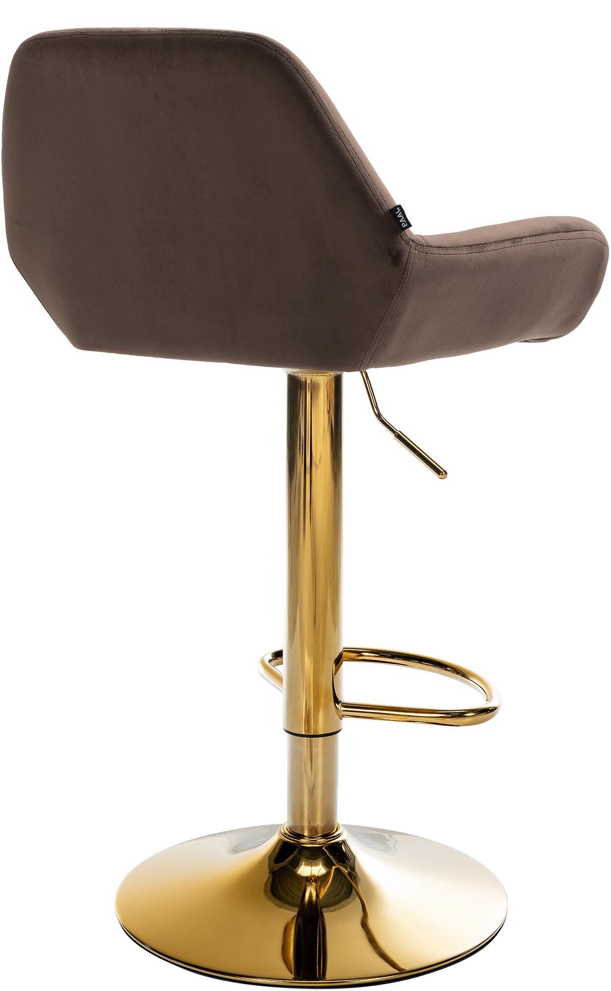 Lot de 2 tabourets de bar Braga or velours