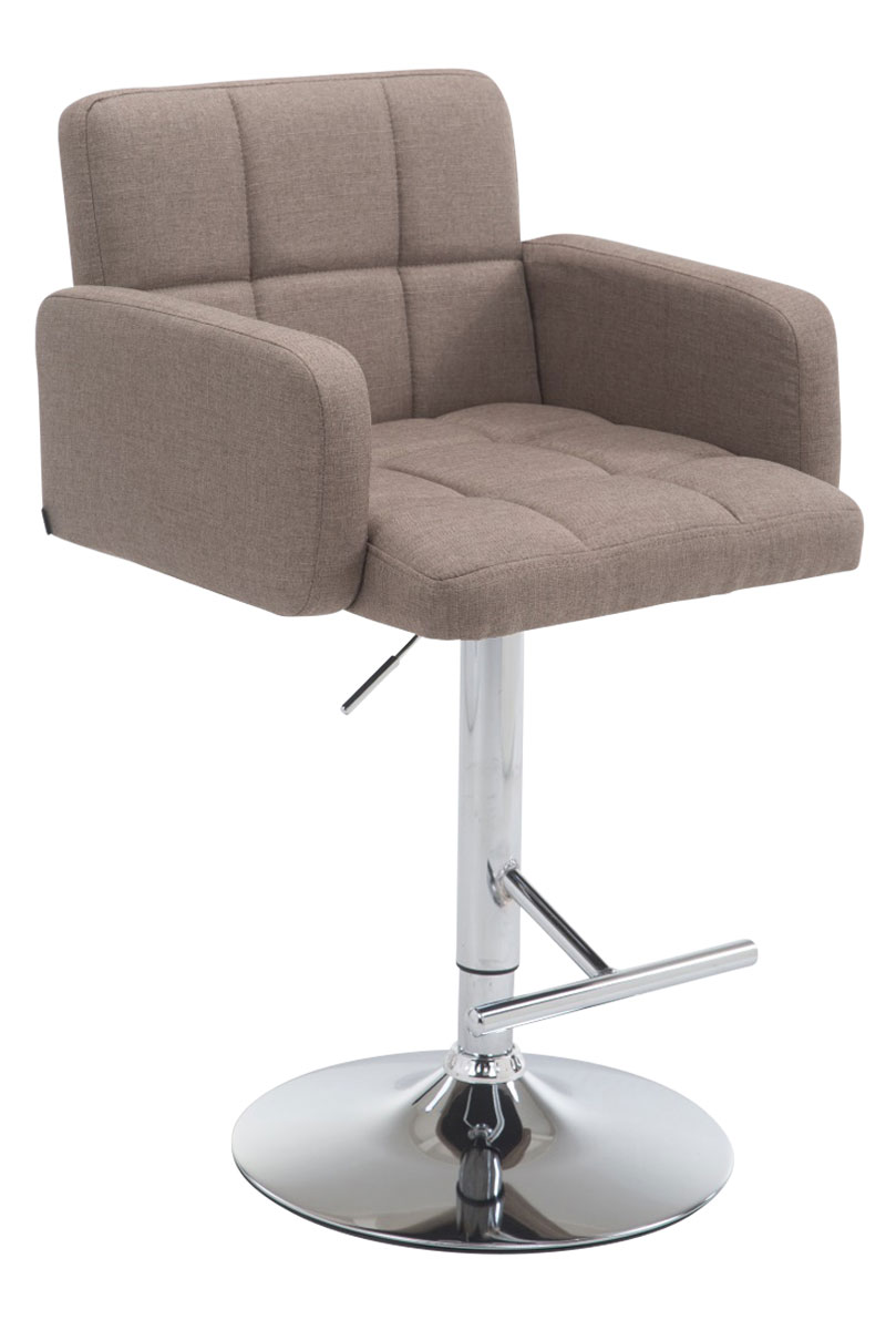 Tabouret de bar Los Angeles tissu avec pied en métal