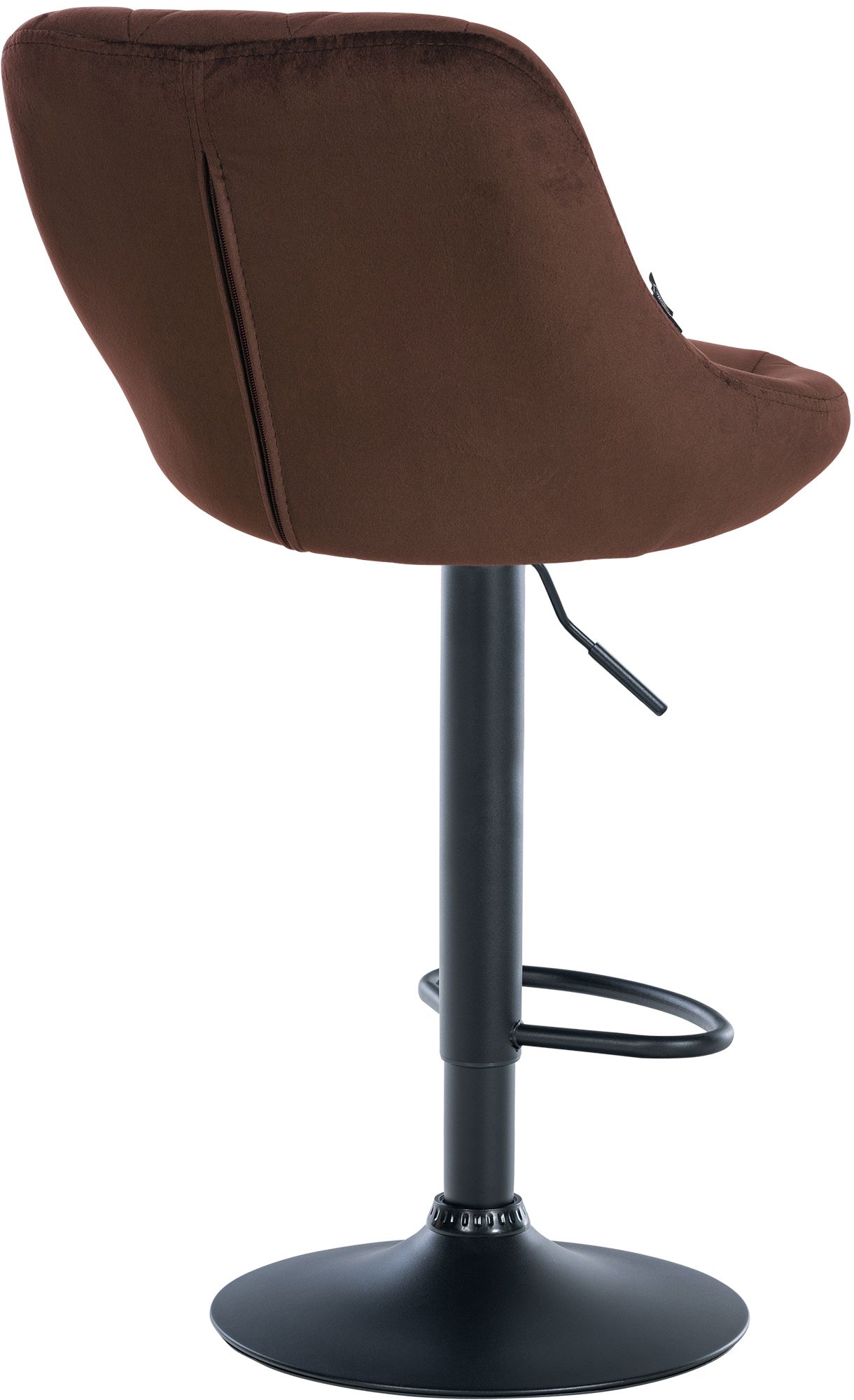 Tabouret de bar Lazio en velours avec pied en métal