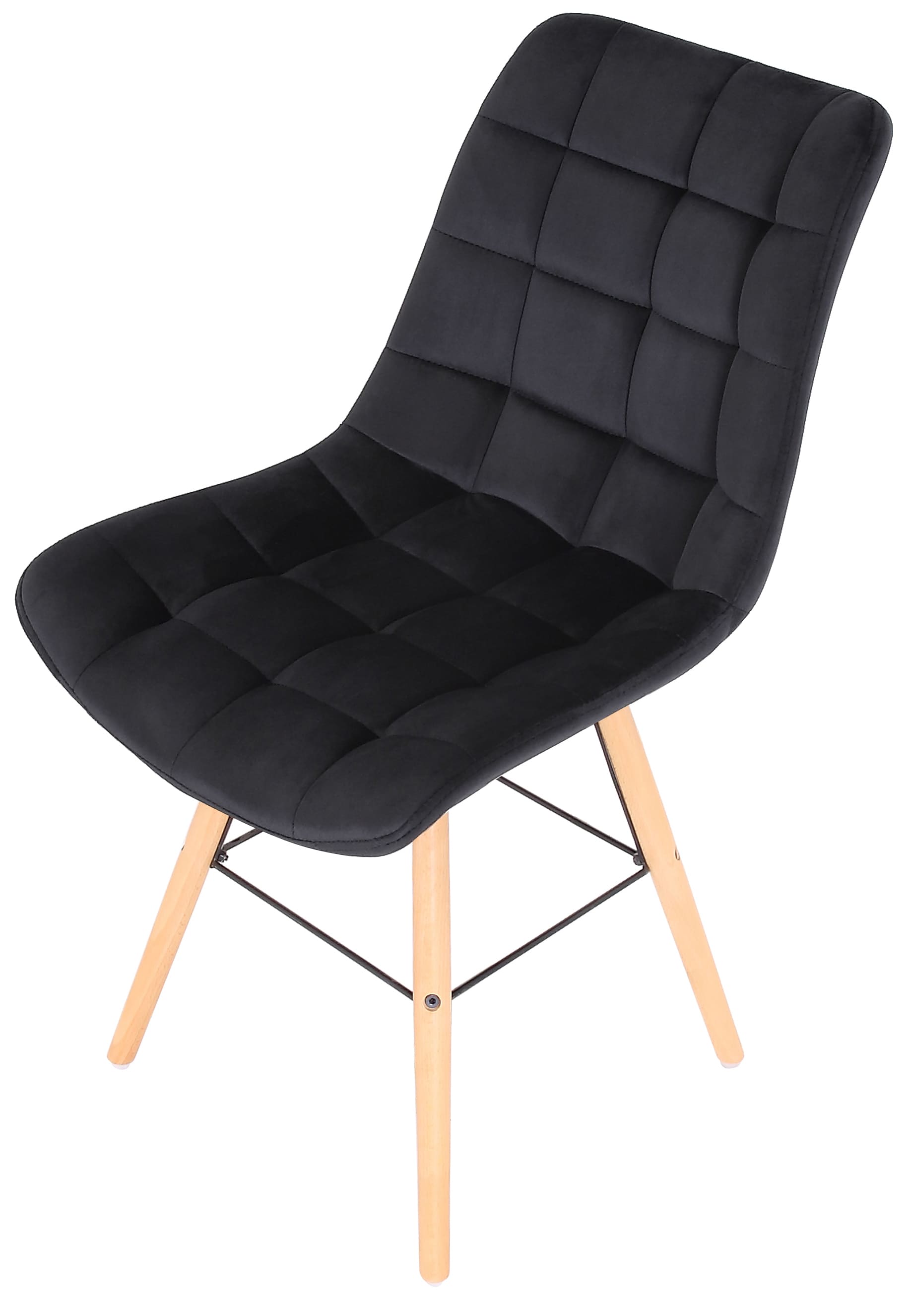 Lot de 2 chaises de salle à manger Leni velours
