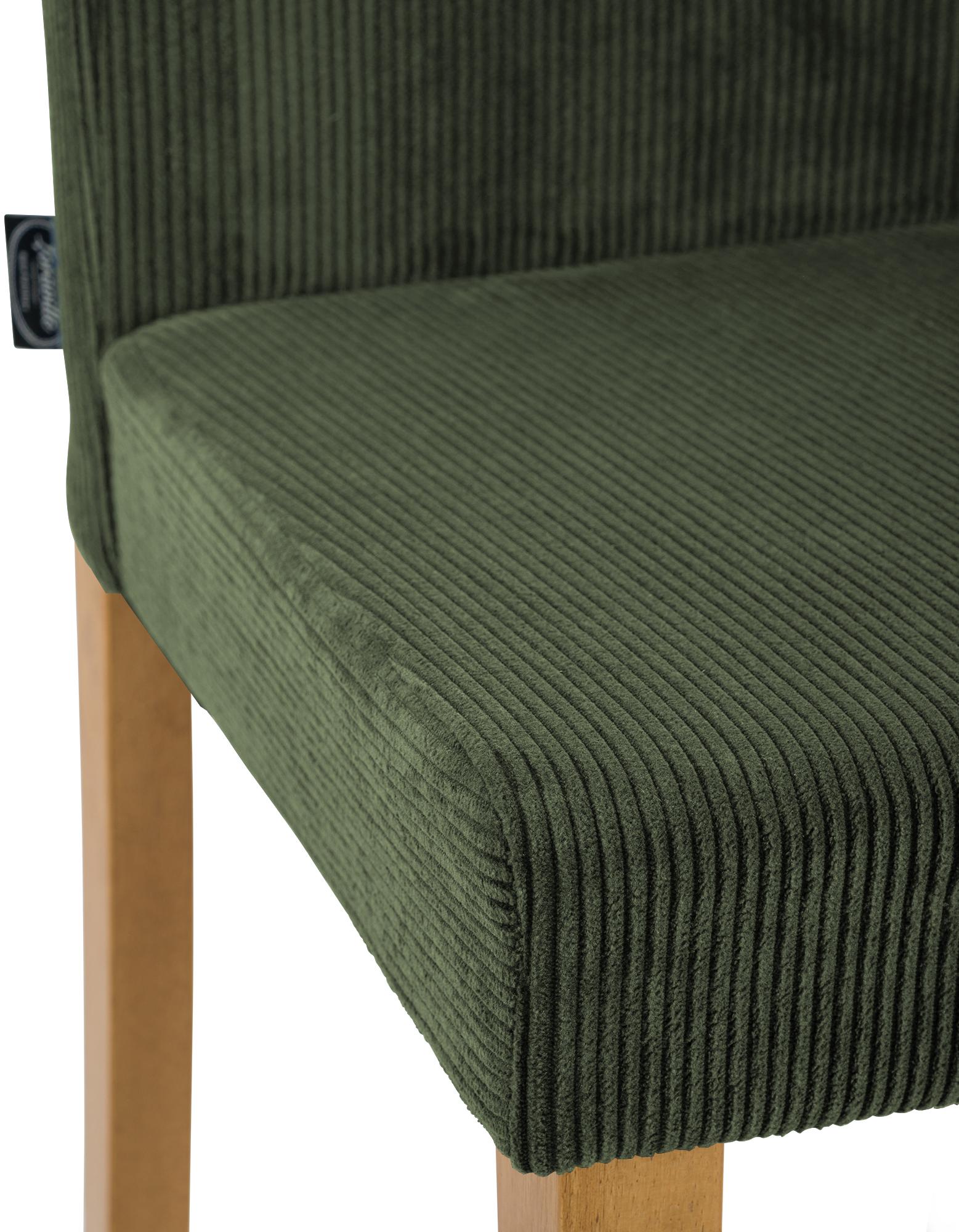 Chaise de salle à manger Ina velours côtelé