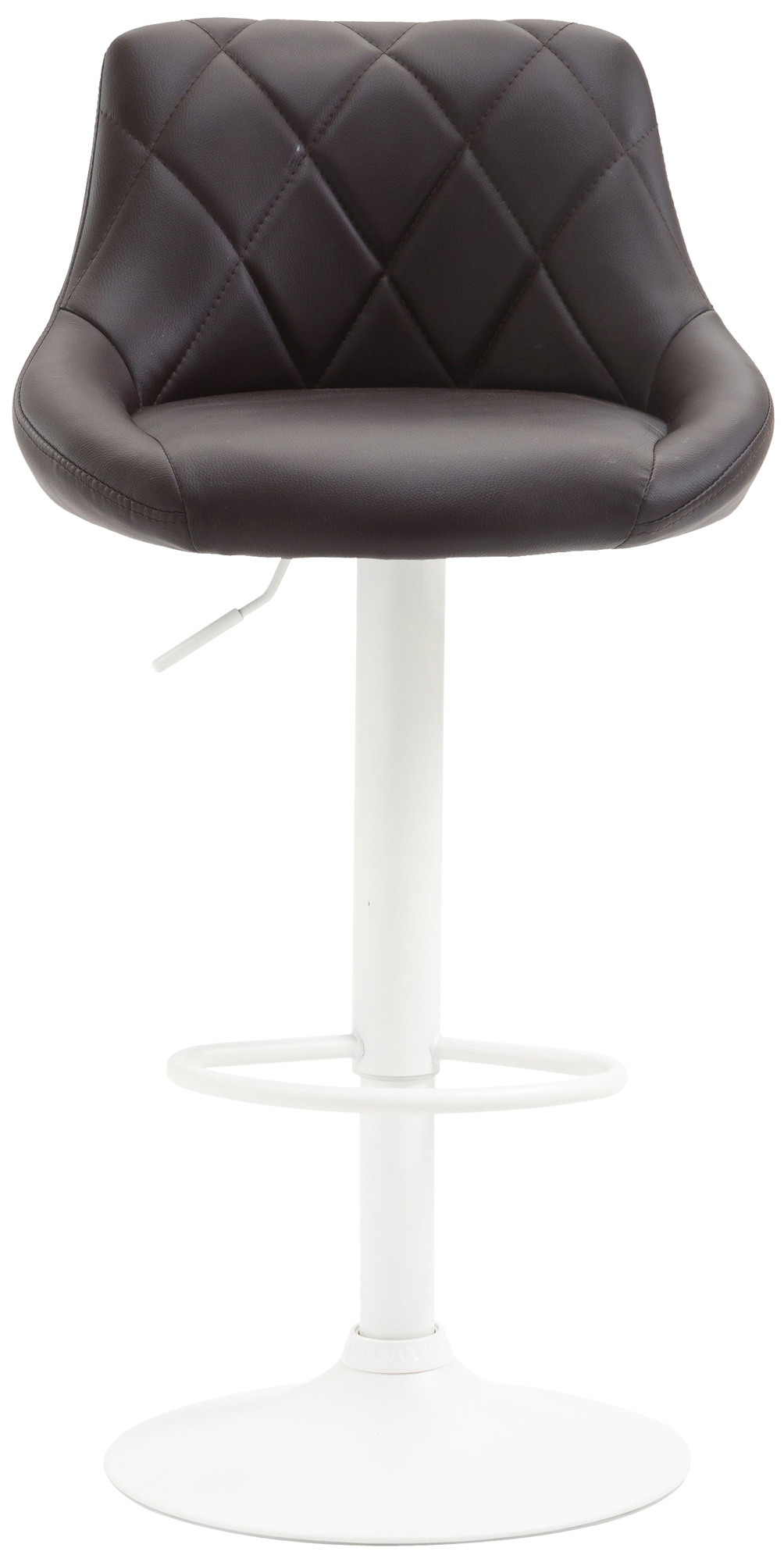 Tabouret de bar Lazio en similicuir avec pied en métal