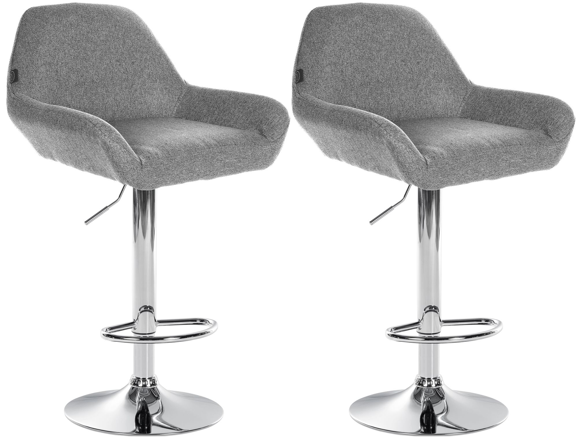 Lot de 2 tabourets de bar Braga en tissu