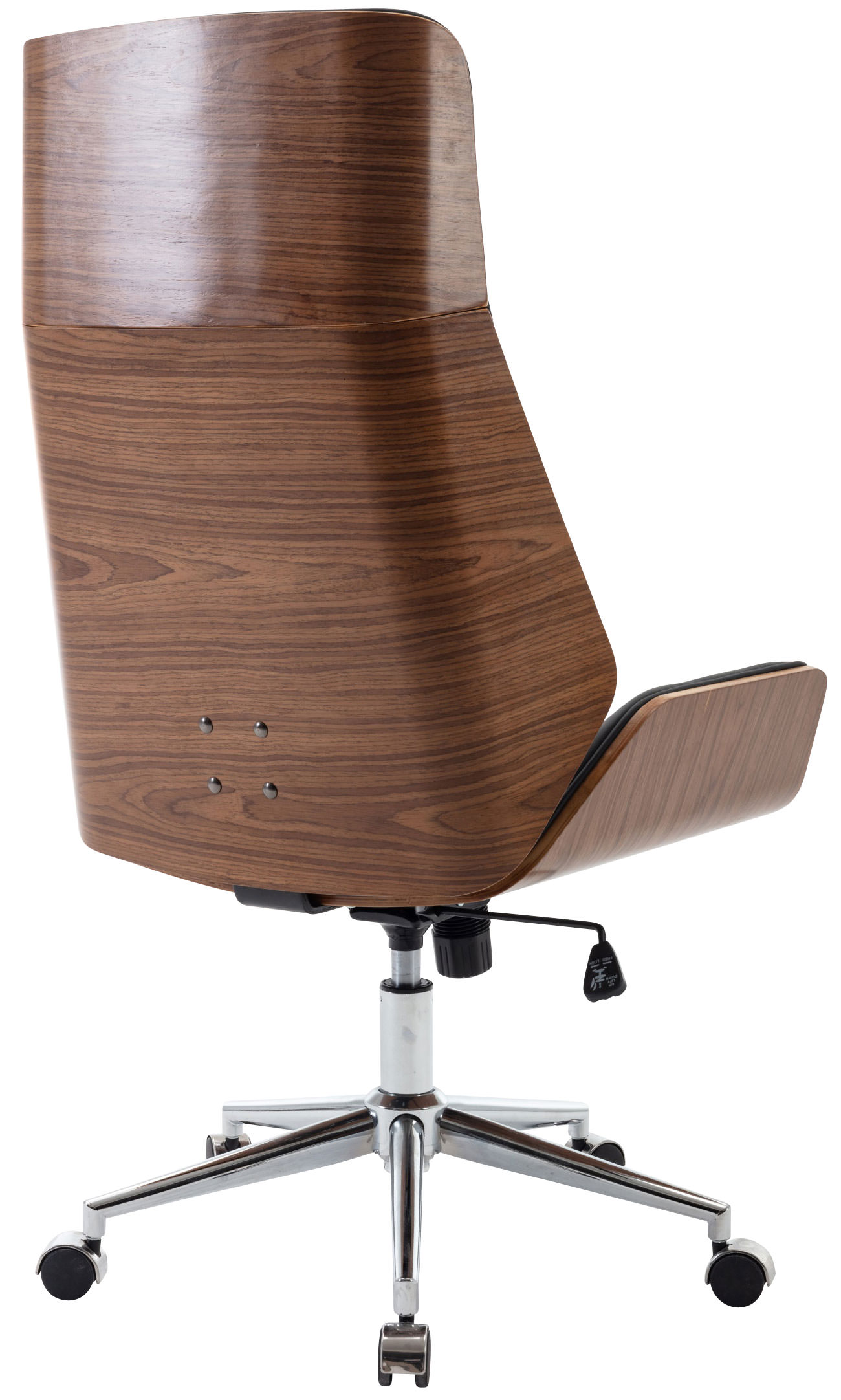 Fauteuil de bureau Breda en similicuir coque de siège en bois
