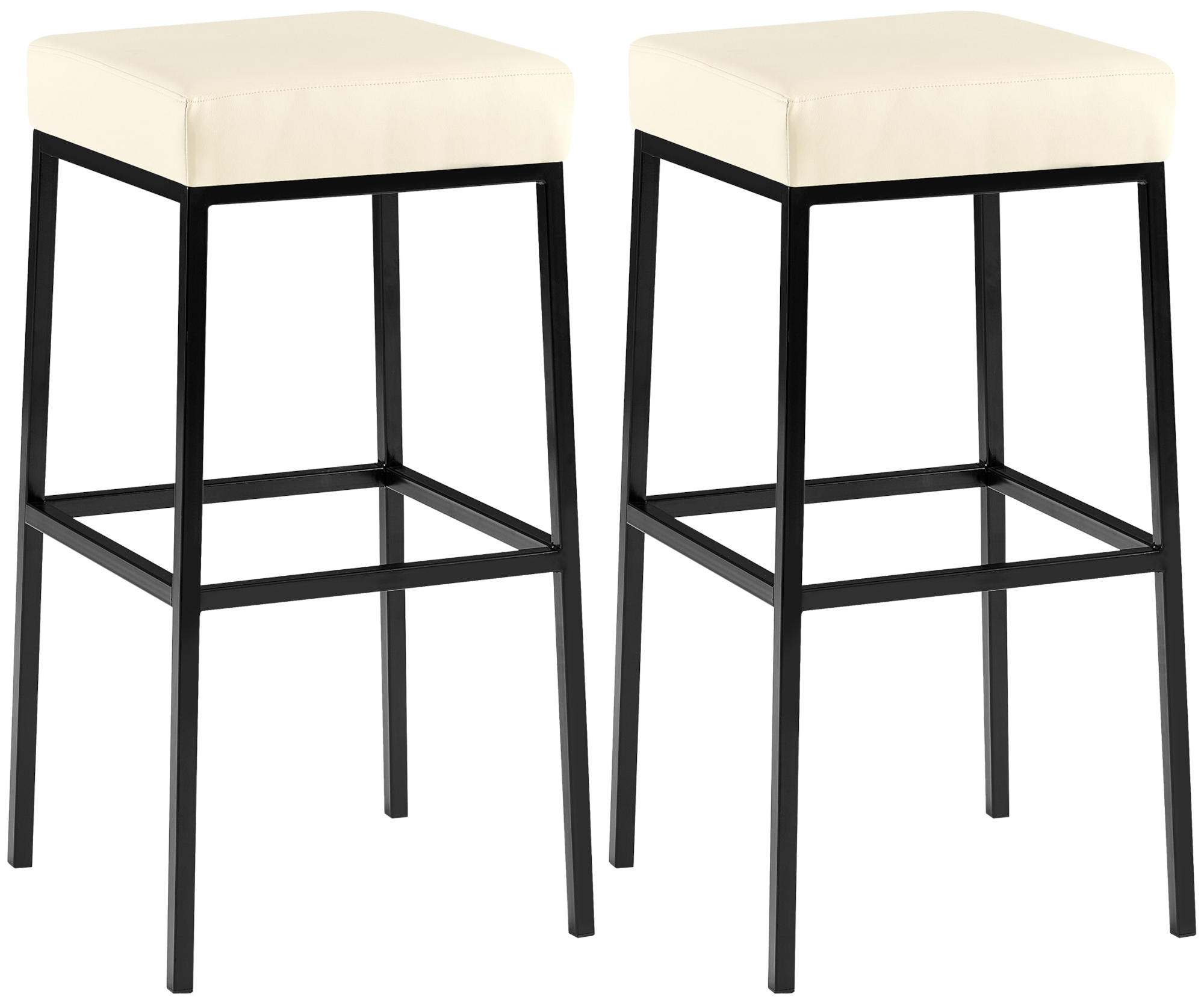 Set de 2 tabourets de bar Montreal revêtement en simili cuir