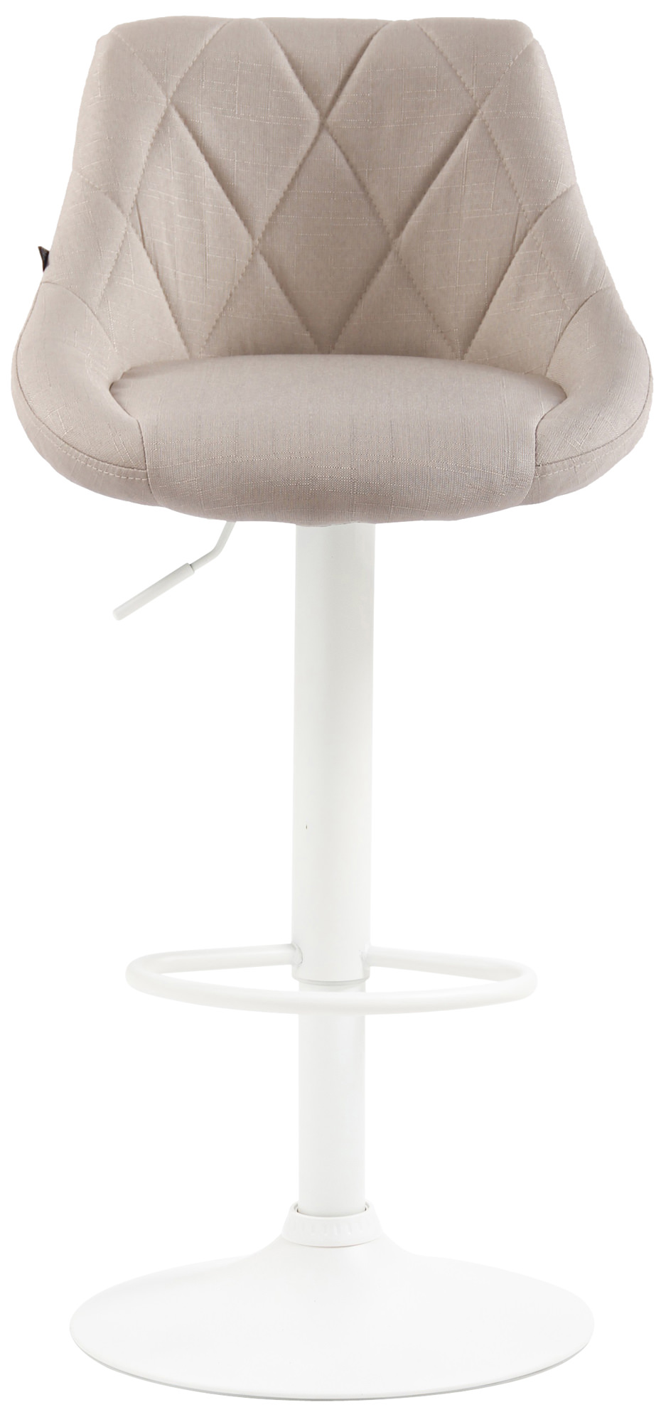 Tabouret de bar Lazio en Tissu Hauteur réglable siège pivotant