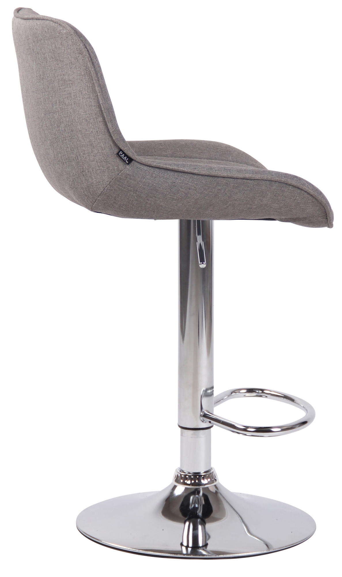 Tabouret de bar Lentini en Tissu avec Piètement trompette en Métal