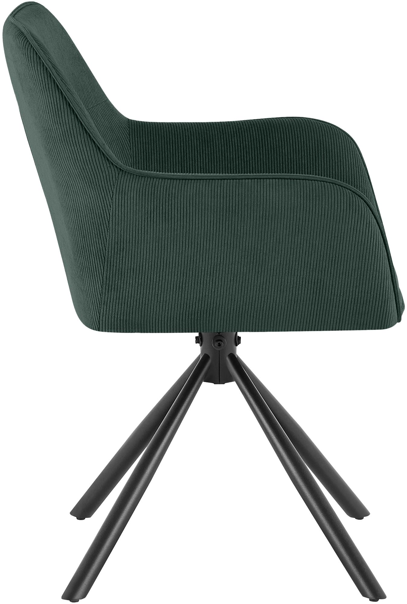Chaise de salle à manger Tipton en velours côtelé