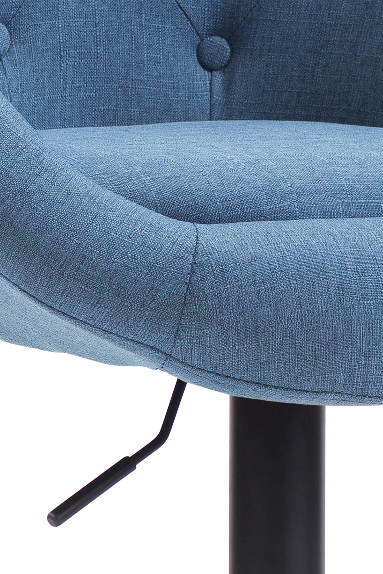 Tabouret de bar London V2 en tissu avec Pied et Repose-pieds en métal