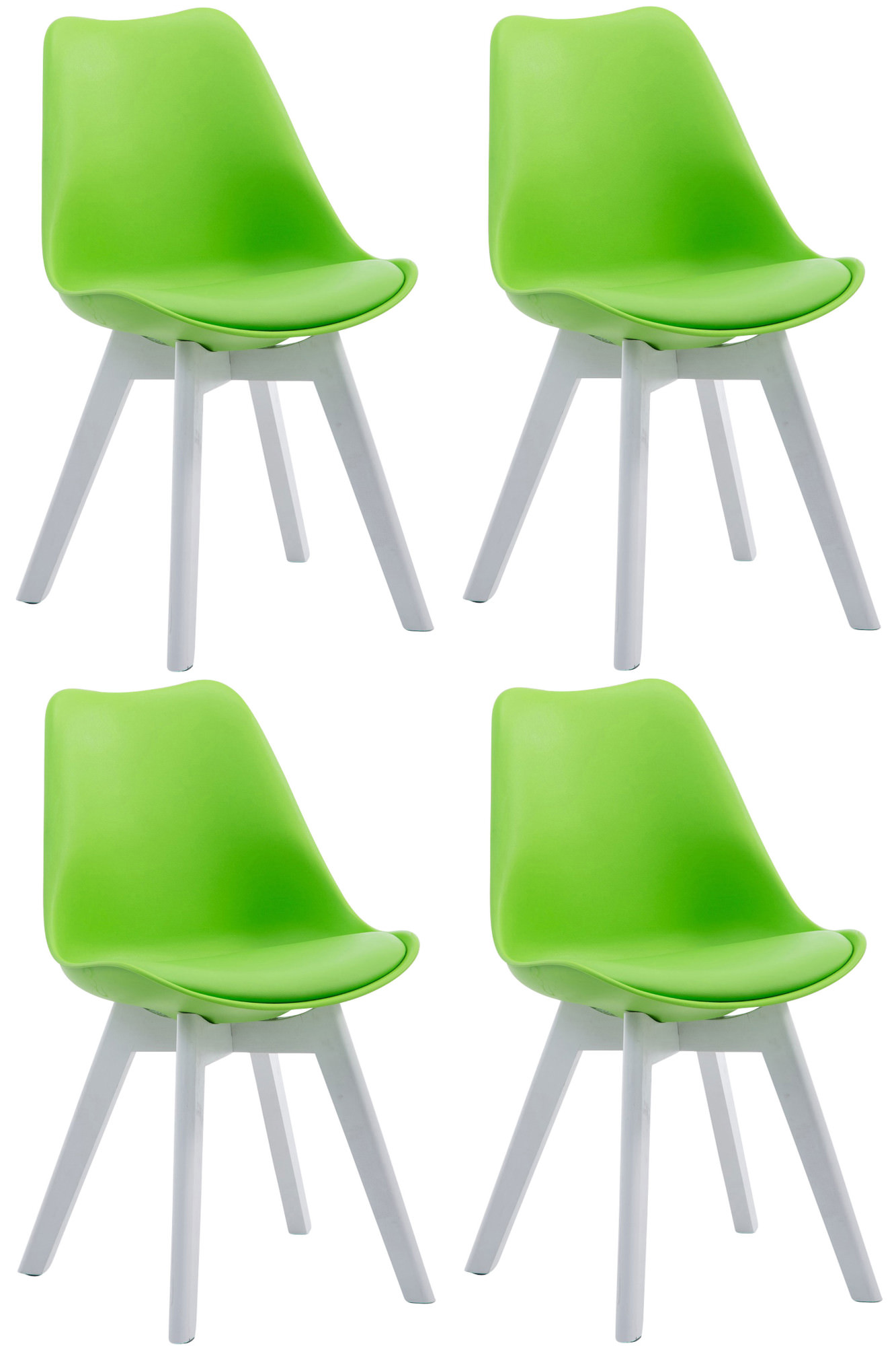Lot de 4 chaises de salle à manger Borneo V2 en similicuir