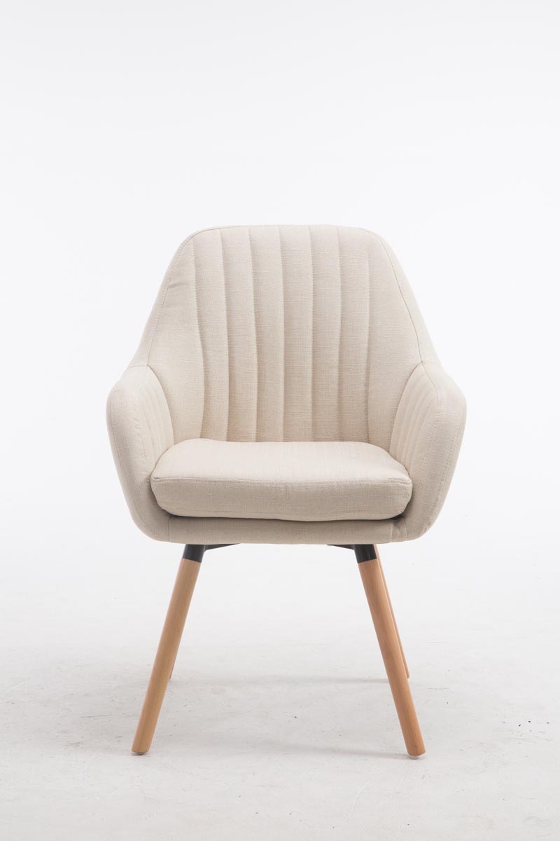 Chaise De Salle à Manger Florian En Tissu Avec Piètement En Bois