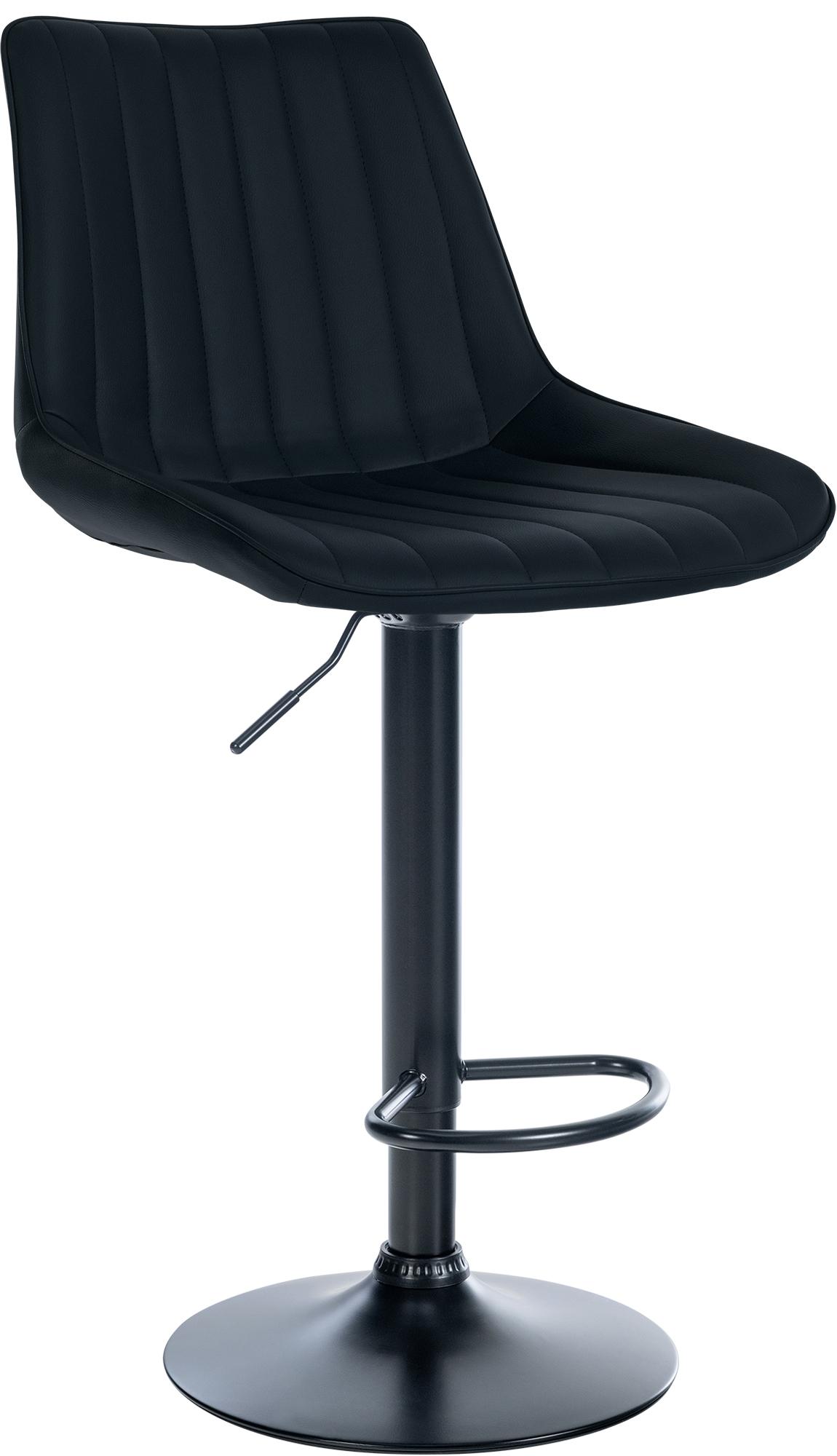 Tabouret de bar Toni en Similicuir Pied en Métal réglable pivotant