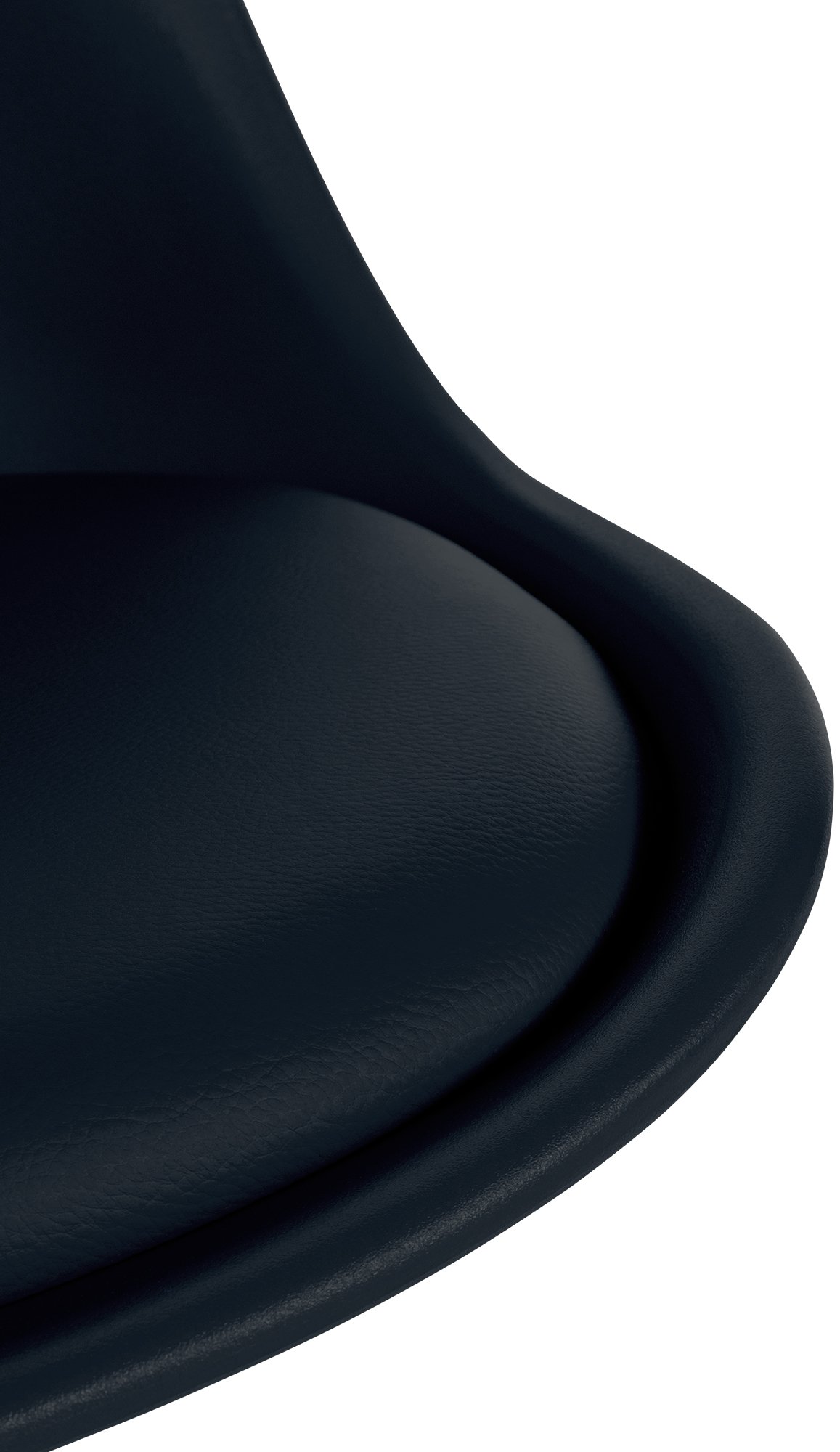 Chaise de salle à manger Sofia en plastique et Similicuir Pieds en bois