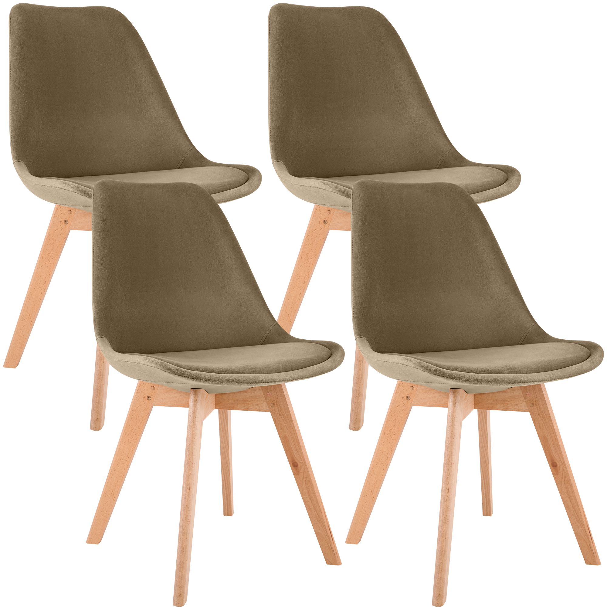 Lot de 4 chaises de salle a manger Linares