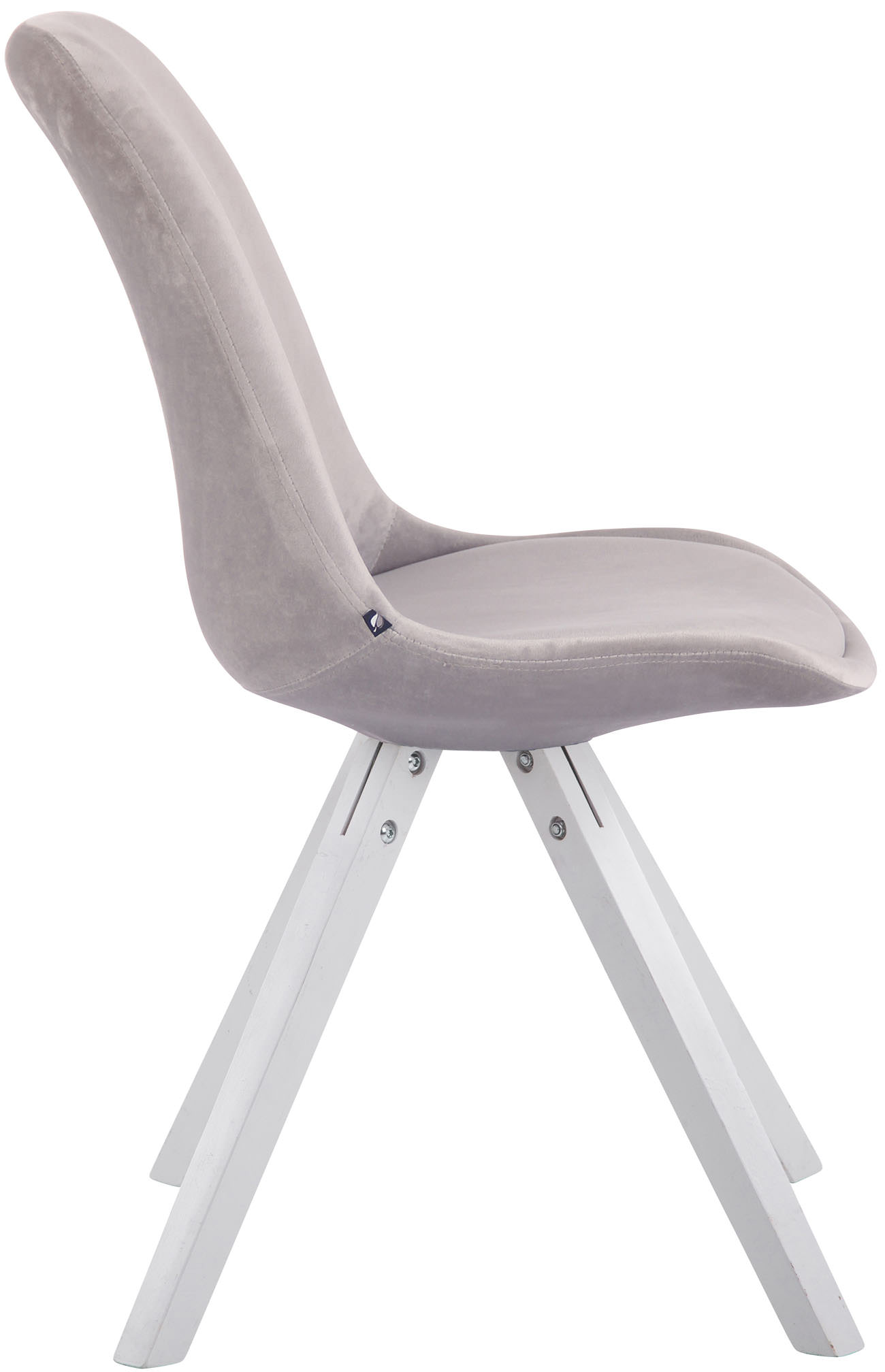 Chaise de salle à manger Toulouse en velours Pieds carrés