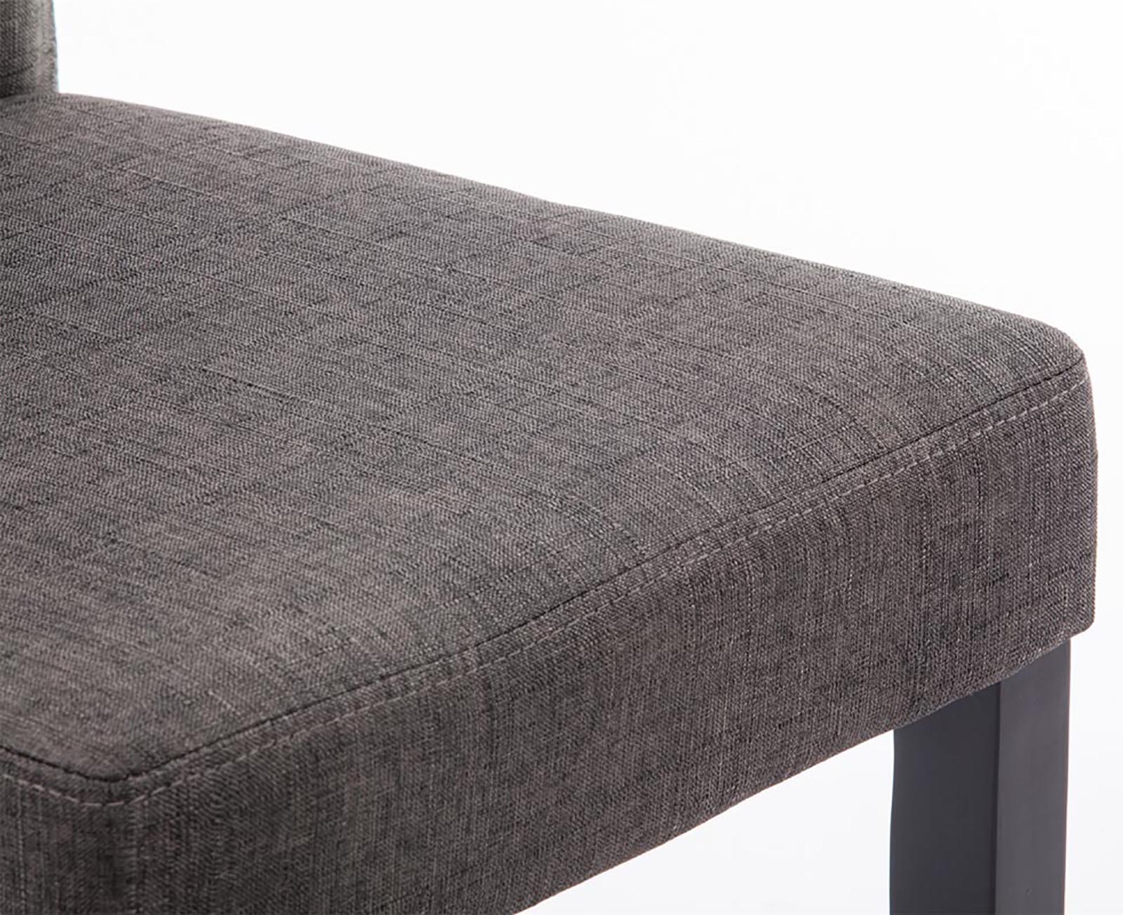 Lot de 2 Chaises de salle à manger Ina Tissu avec pieds en Bois