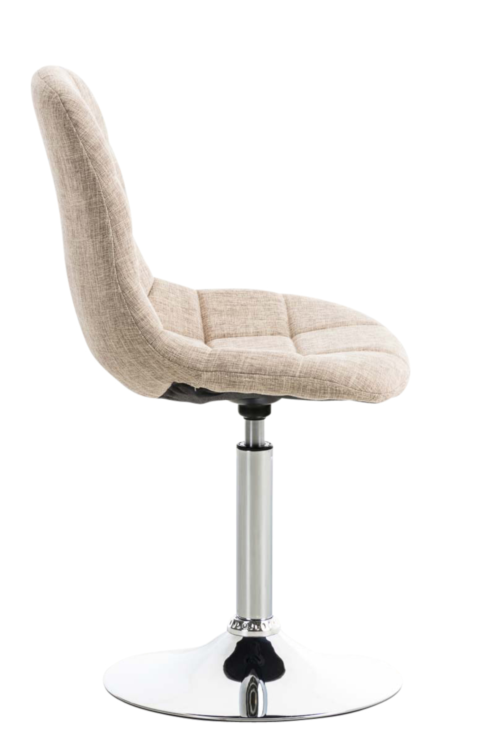 Lot de 2 chaises de salon pivotantes Emil en Tissu avec pied en métal