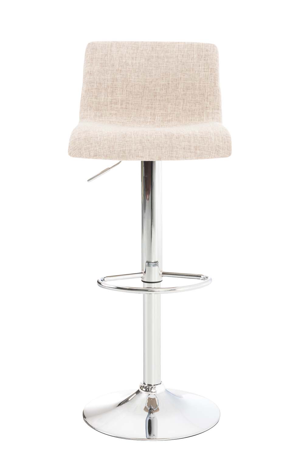 Lot 2 tabourets de bar Hover tissu hauteur réglable Piètement Métal chromé