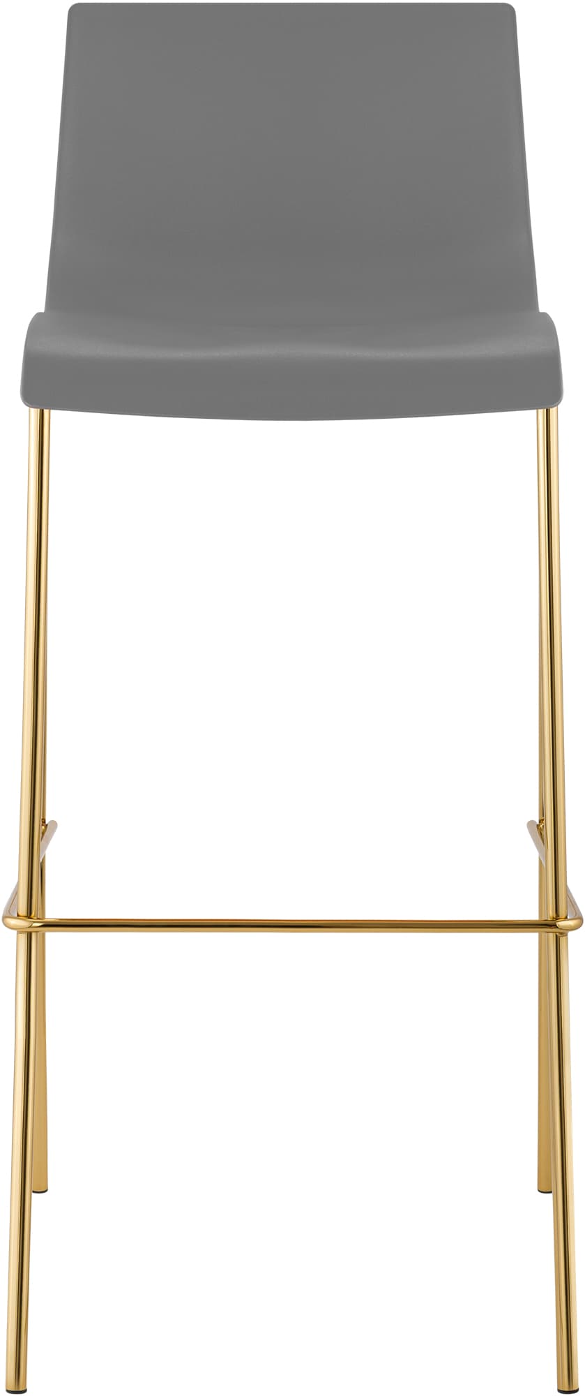 Tabouret de bar Hover plastique piètement 4 pieds or