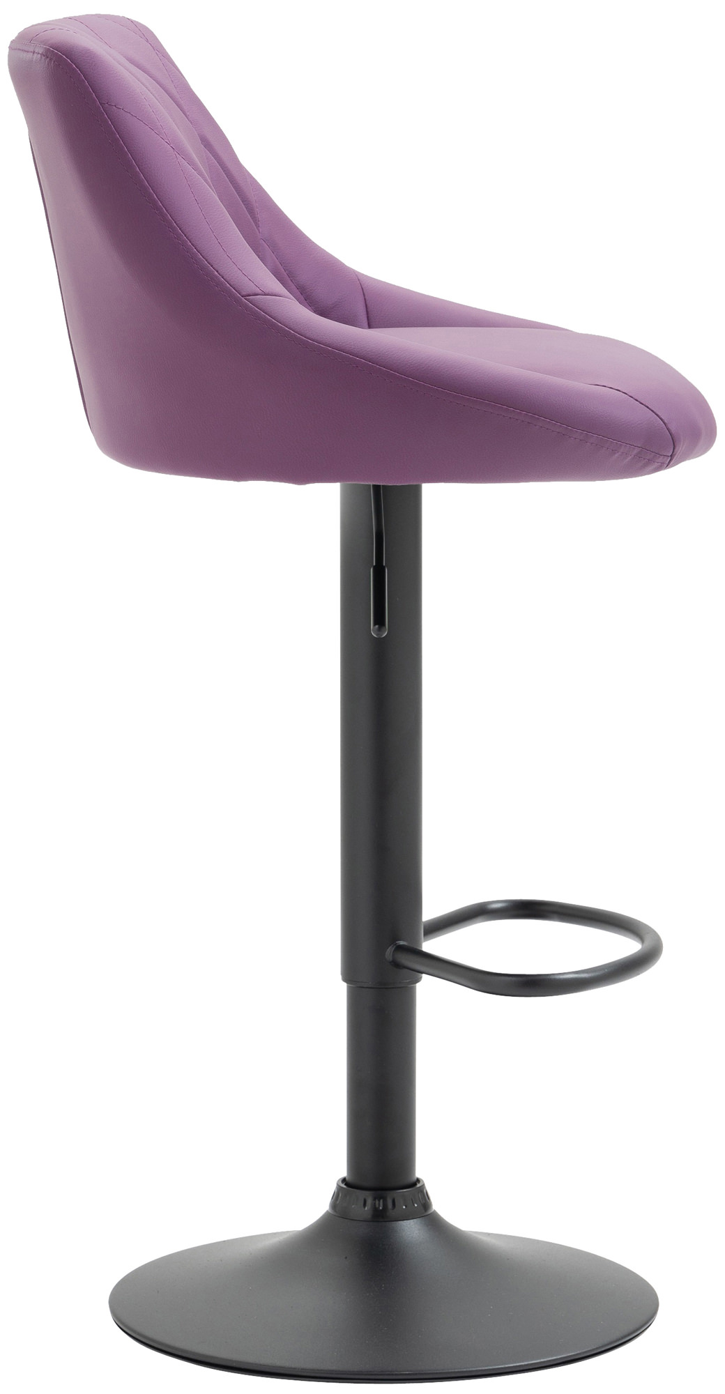 Tabouret de bar Lazio en similicuir avec pied en métal