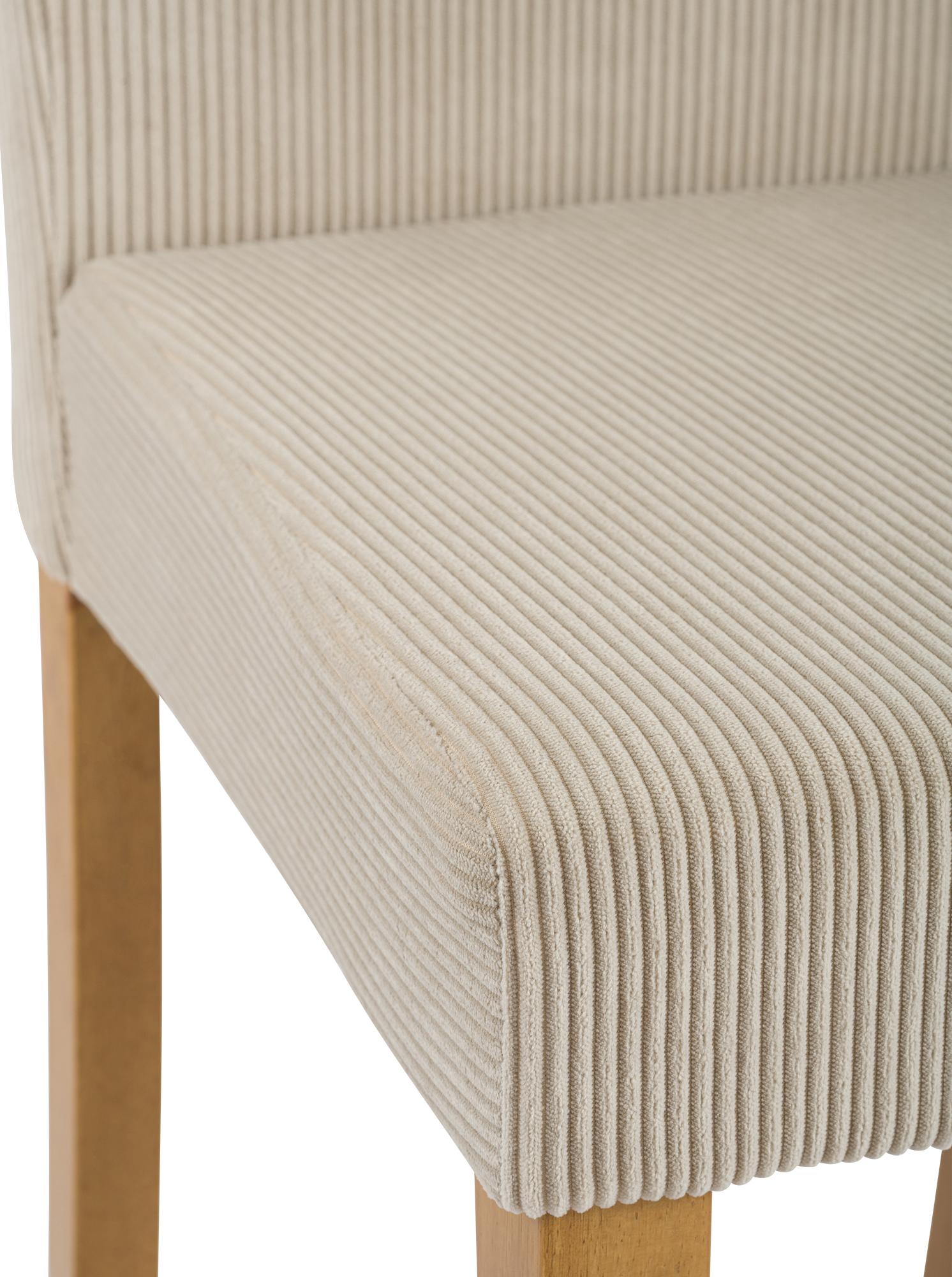 Lot de 2 chaises de salle a manger Ina en velours cotele