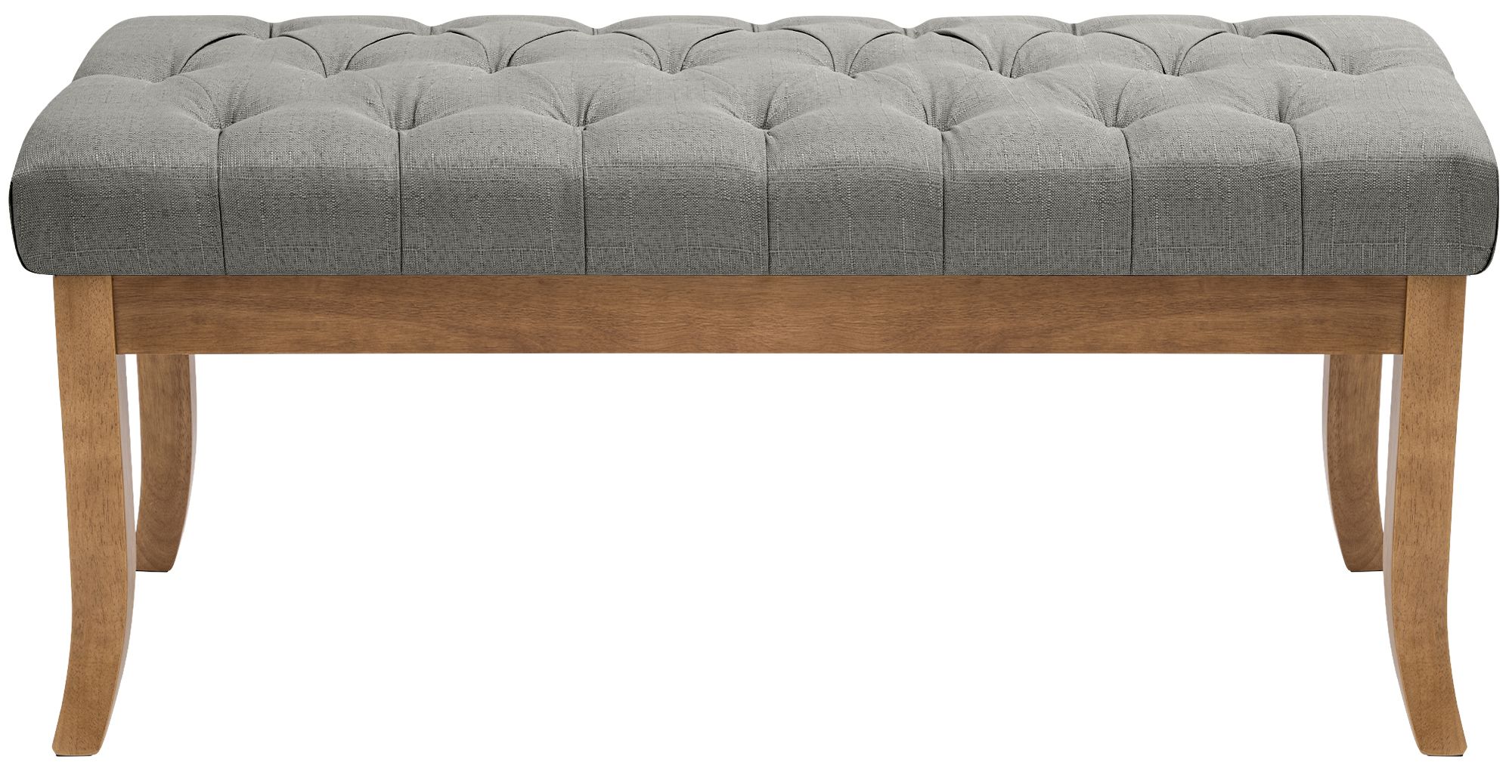 Banquette Ramses en tissu avec piètement en bois clair