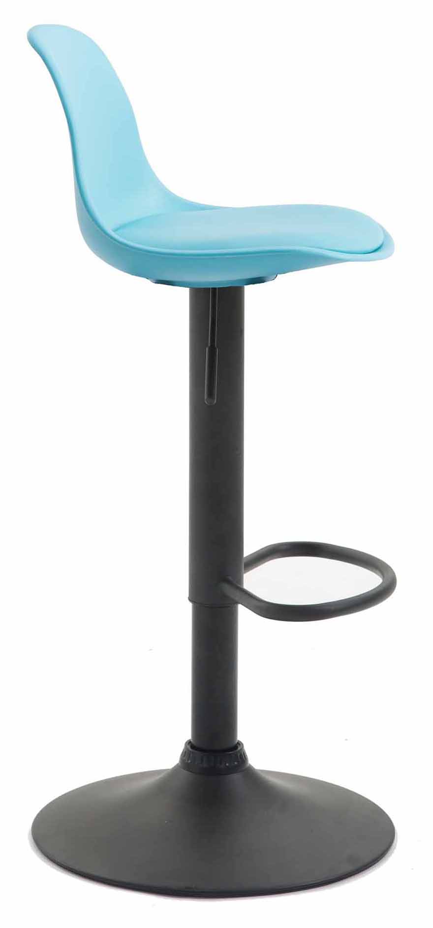 Lot de 2 tabourets de bar Kiel similicuir et coque en plastique