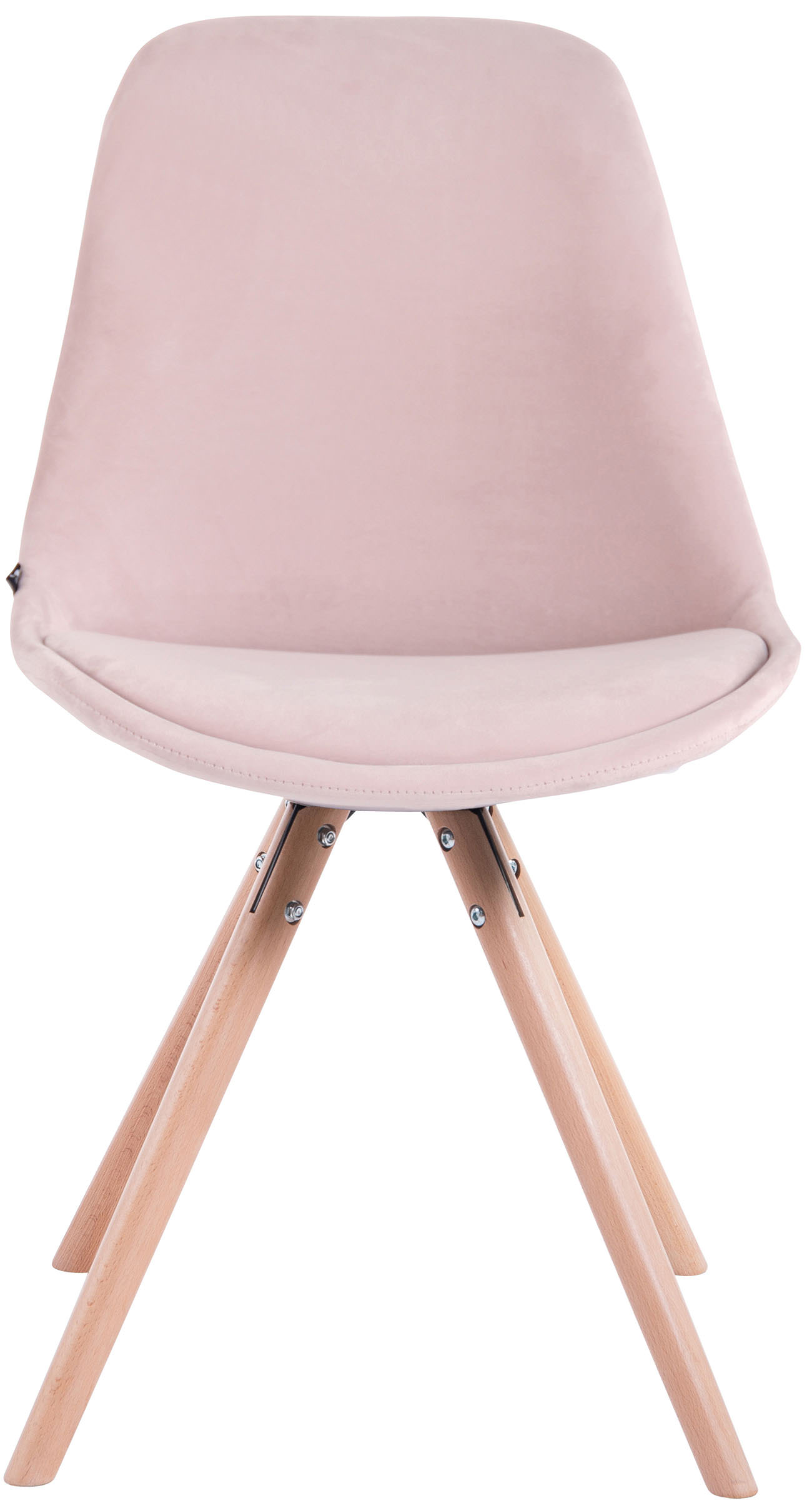 Chaise de salle à manger Toulouse en velours avec pieds ronds