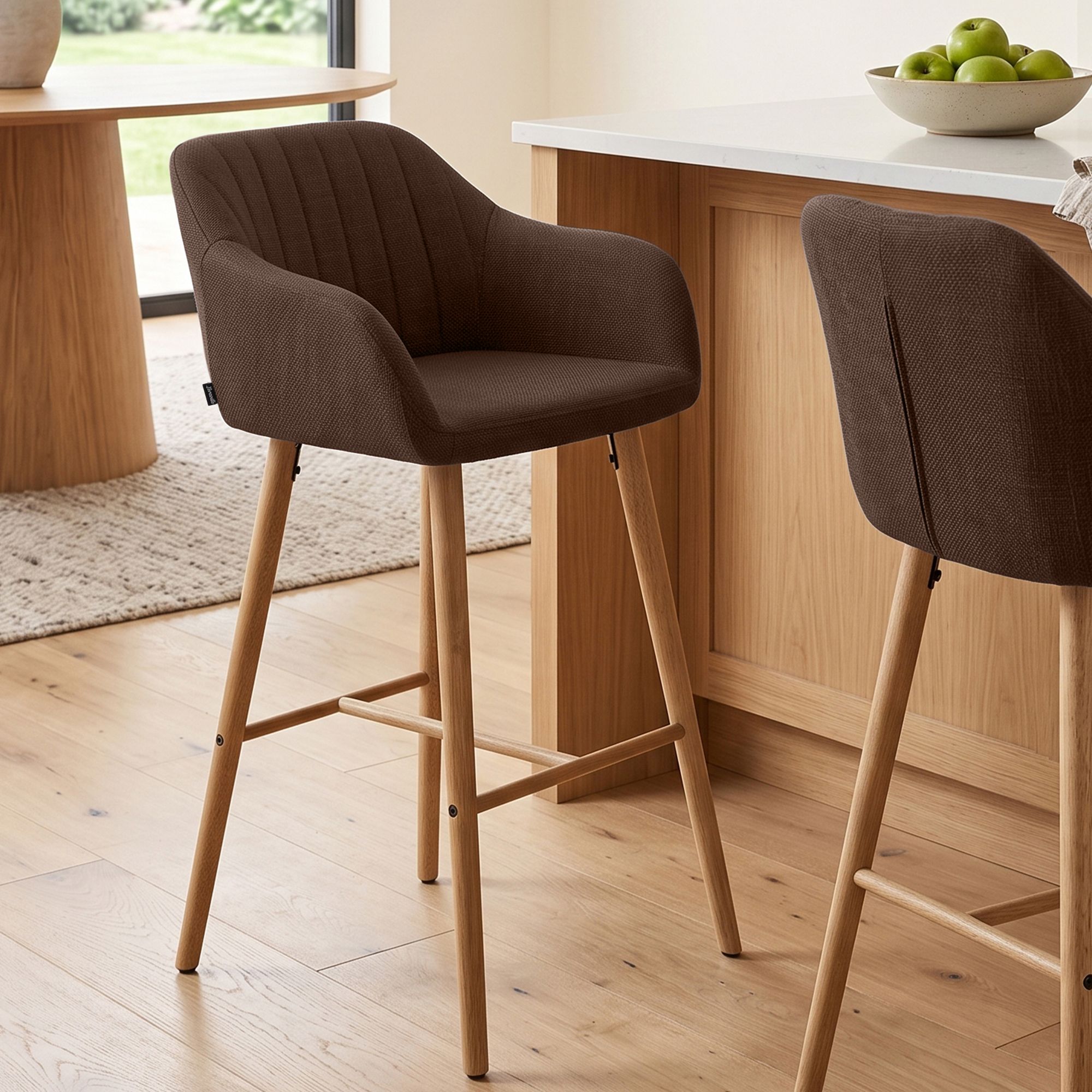 Tabouret de bar Ando tissu