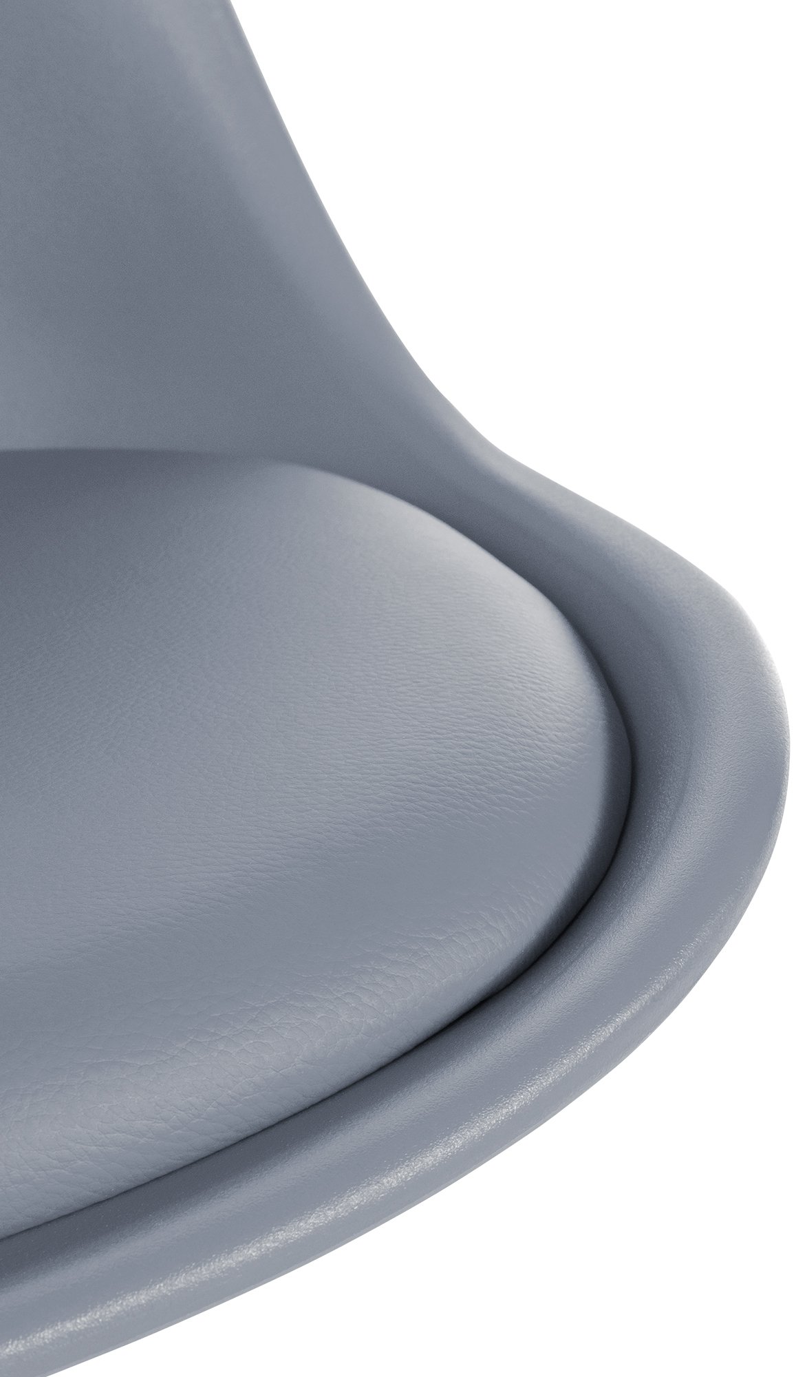 Chaise de salle à manger Sofia en plastique et Similicuir Pieds en bois