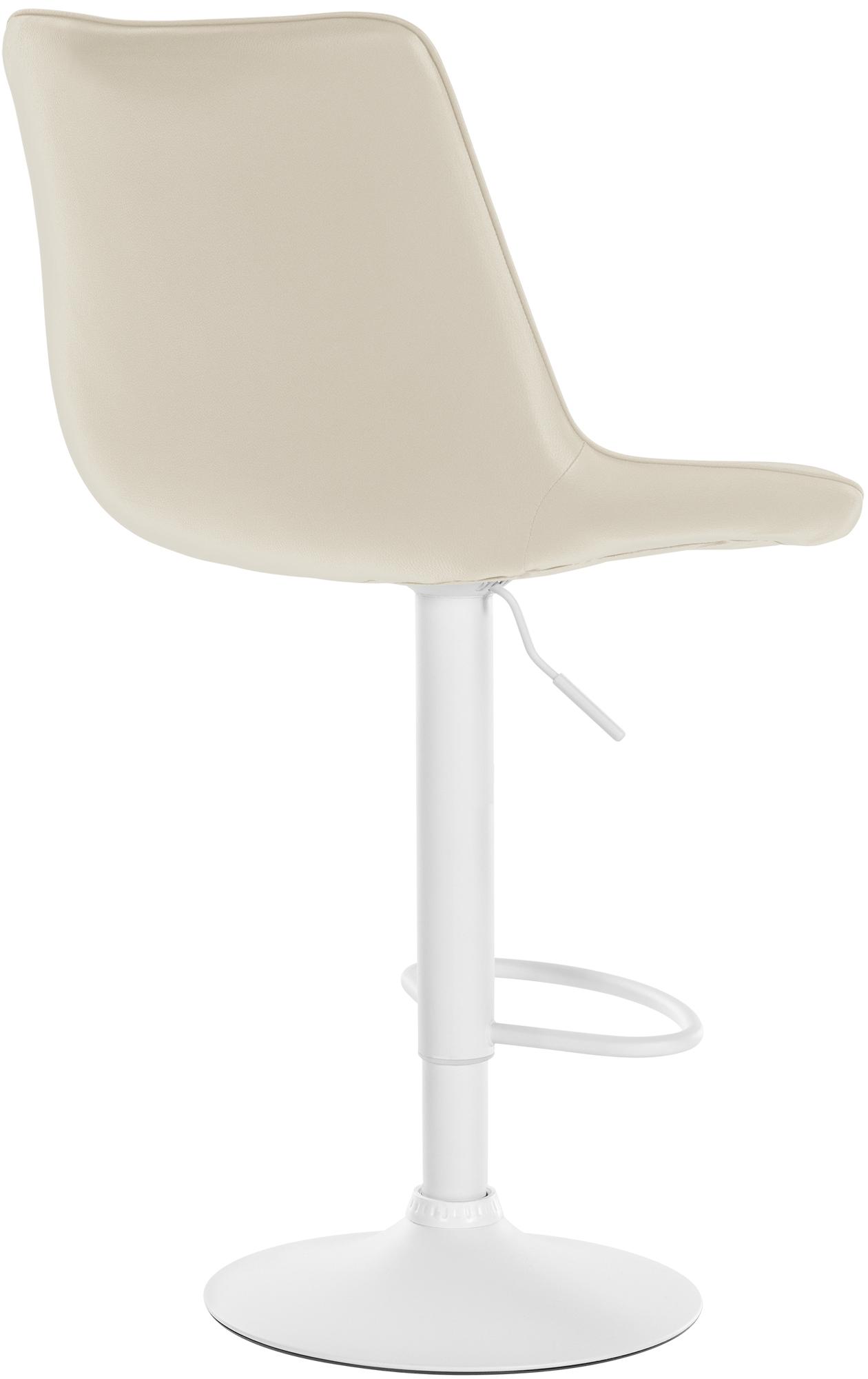 Tabouret de bar Toni en Similicuir Pied en Métal réglable pivotant