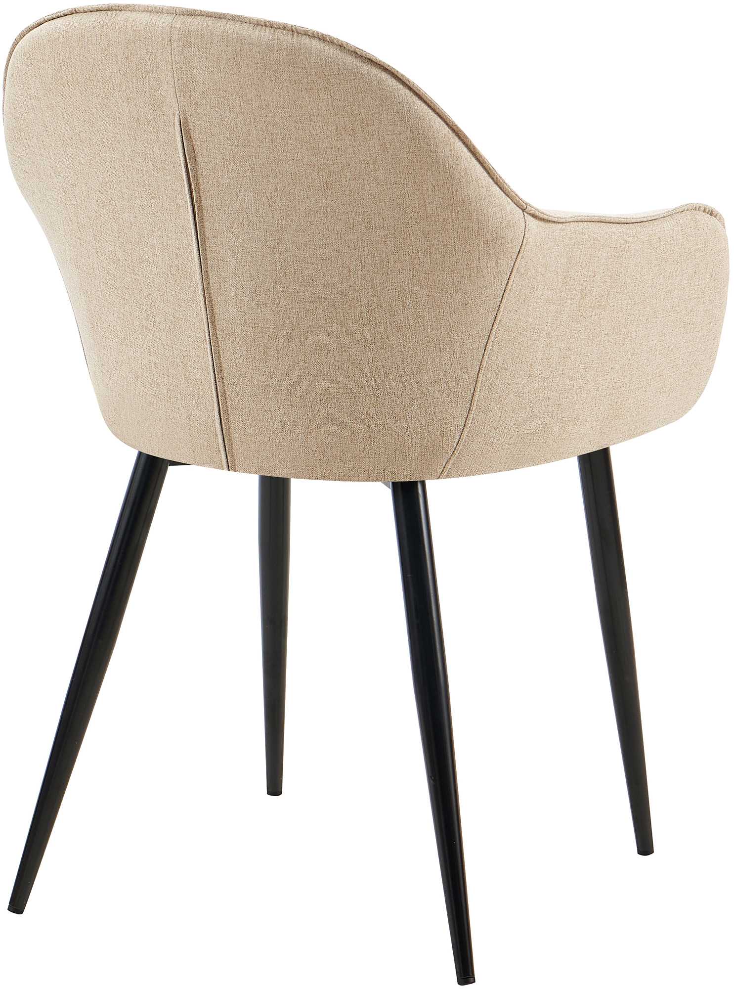 Chaise de salle à manger Boise en Tissu avec Piètement en Métal noir