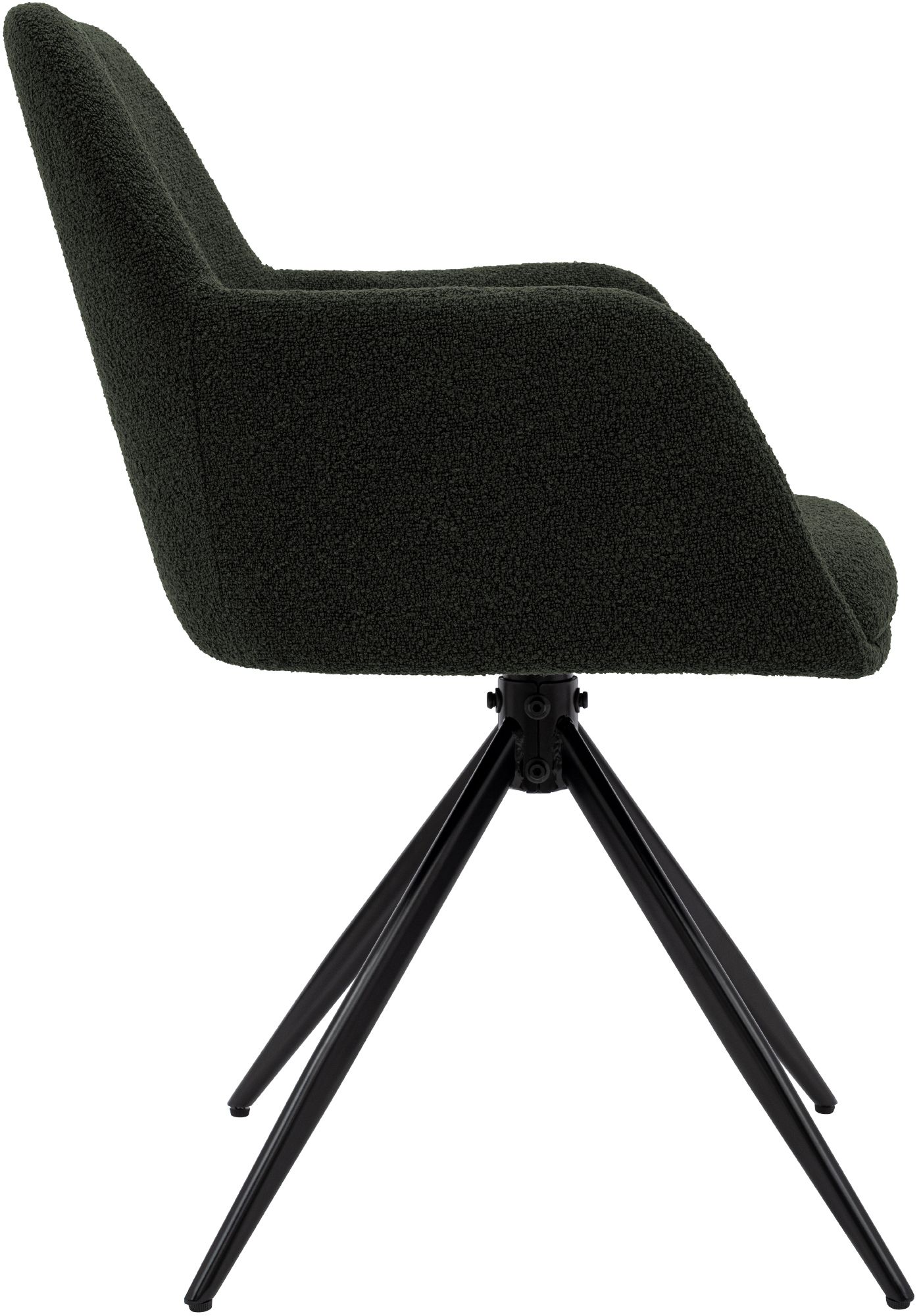 Chaise de salle à manger Olema en tissu bouclette