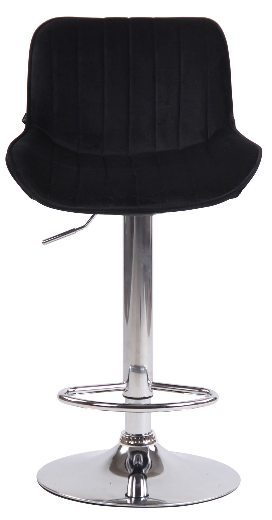 Tabouret de bar Lentini en Velours avec Piètement trompette en Métal