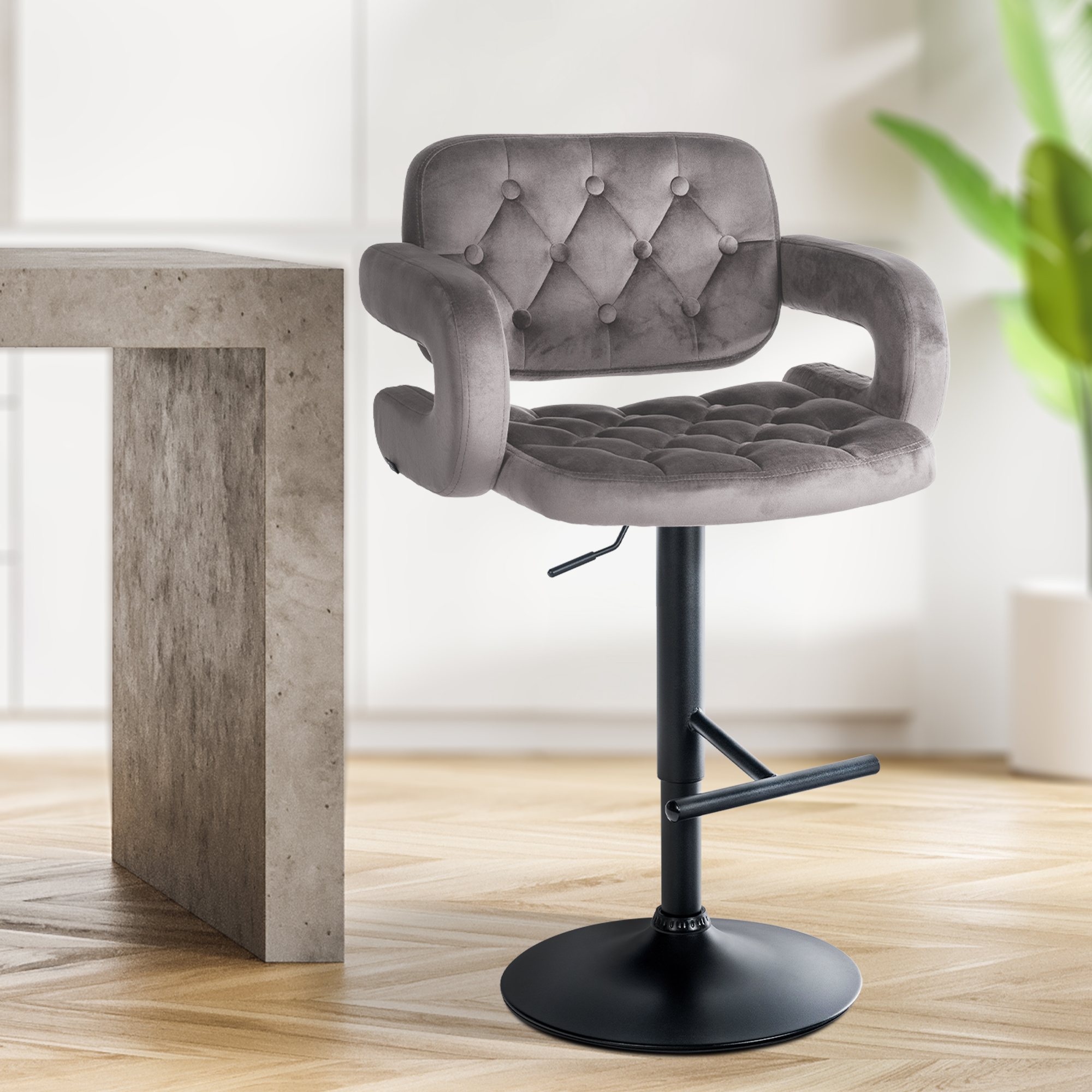 Tabouret de bar Dublin velours