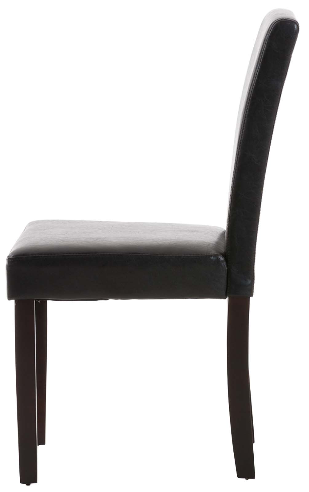 Lot de 6 Chaises de salle à manger Ina similicuir avec pieds en Bois