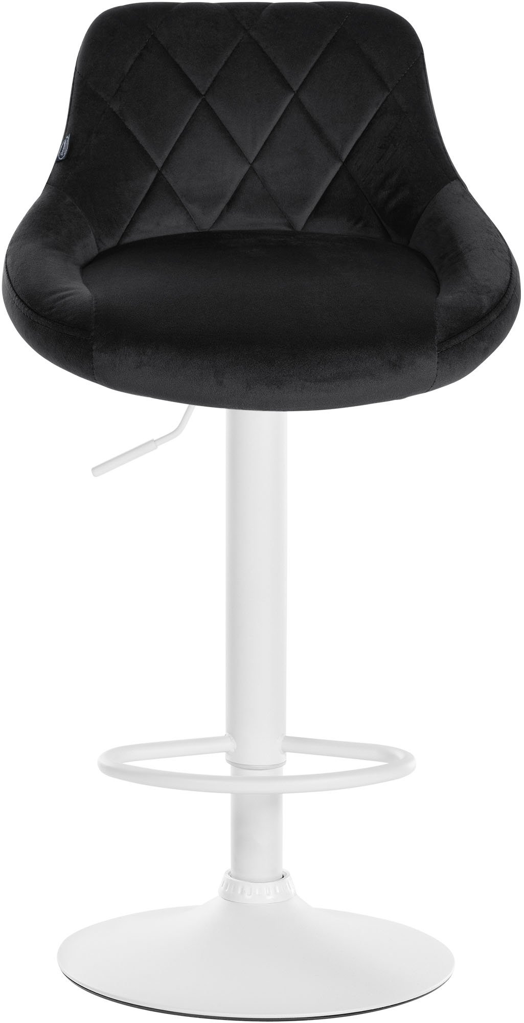 Tabouret de bar Lazio en velours avec pied en métal