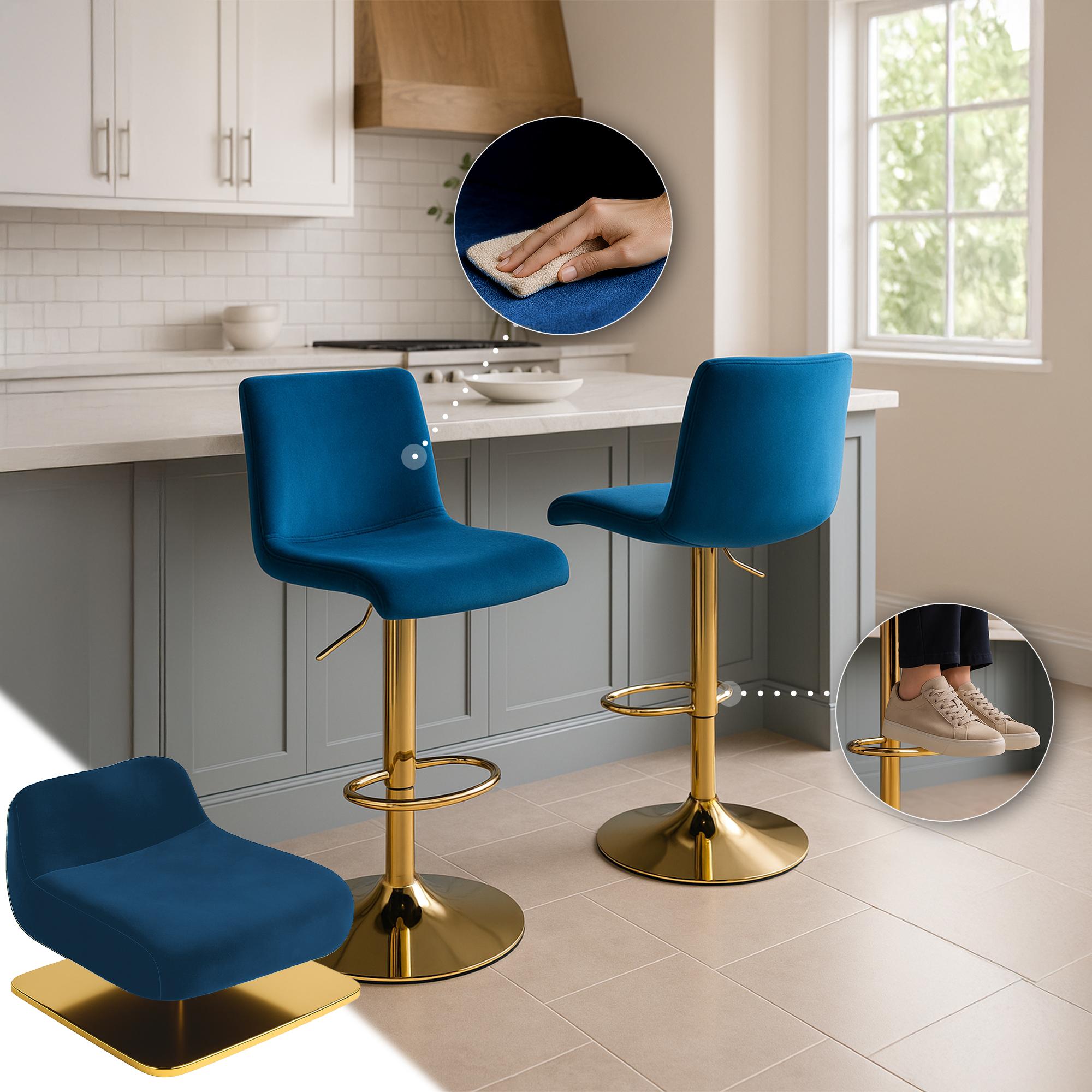 Tabouret de Bar Hover Velours