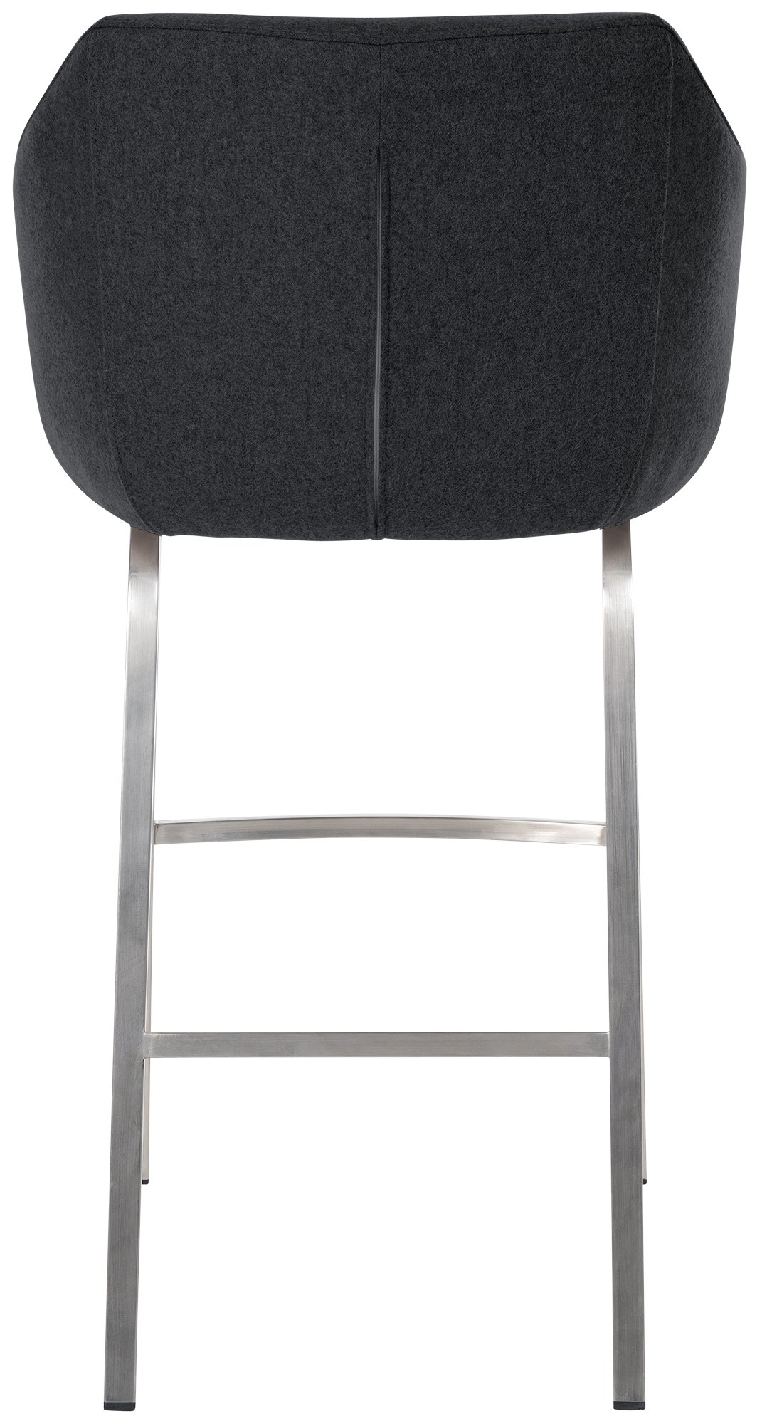 Tabouret de bar Monea feutre avec piètement à quatre pieds