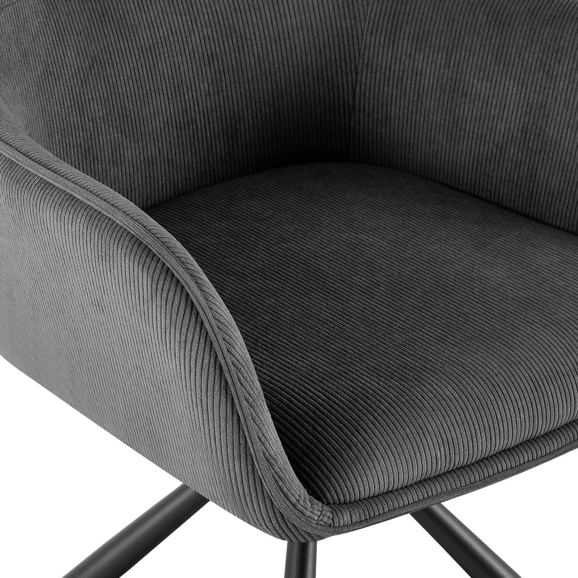 Chaise de salle à manger Tipton en velours côtelé