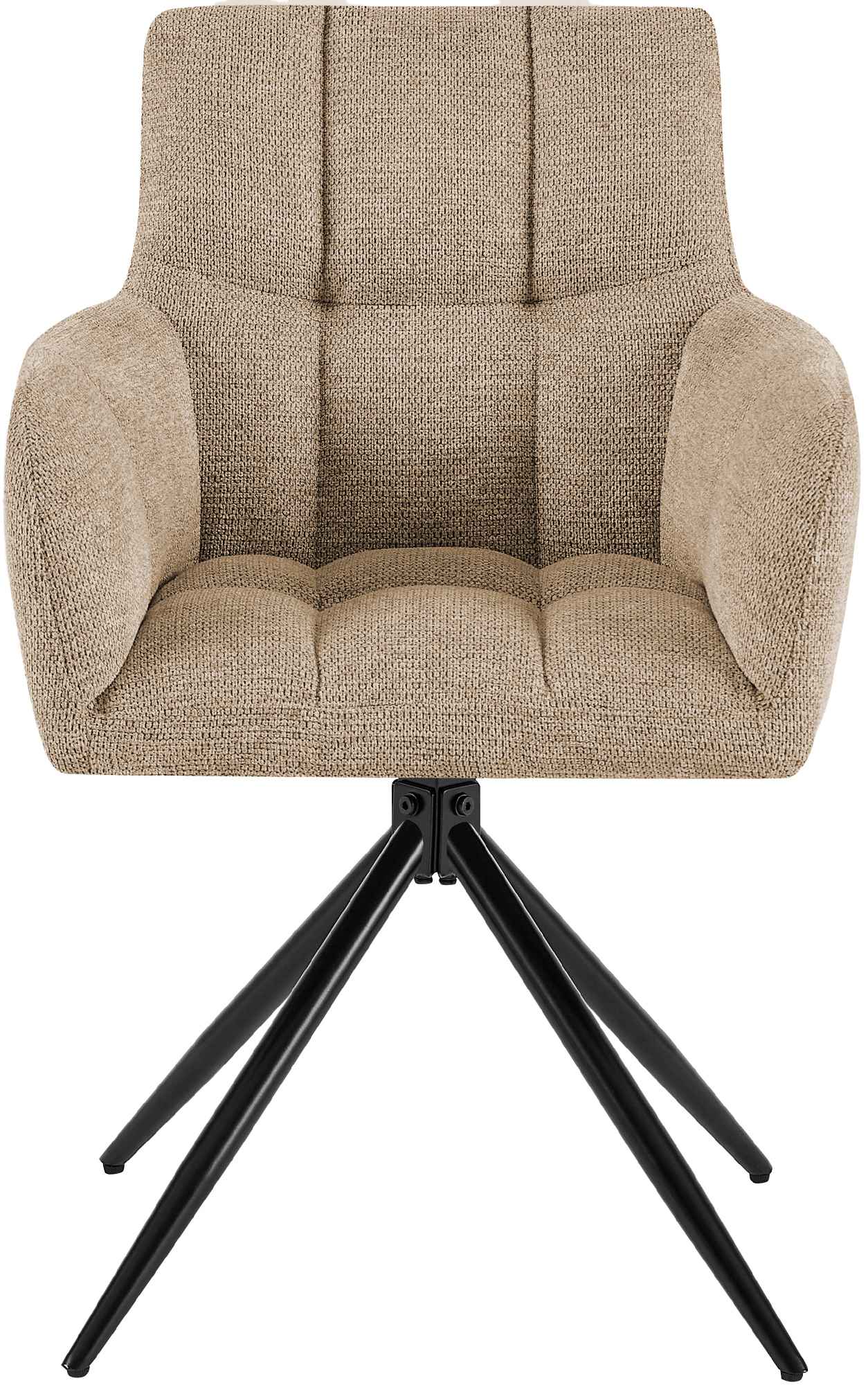 Lot de 2 chaises de salle à manger Jonah en tissu
