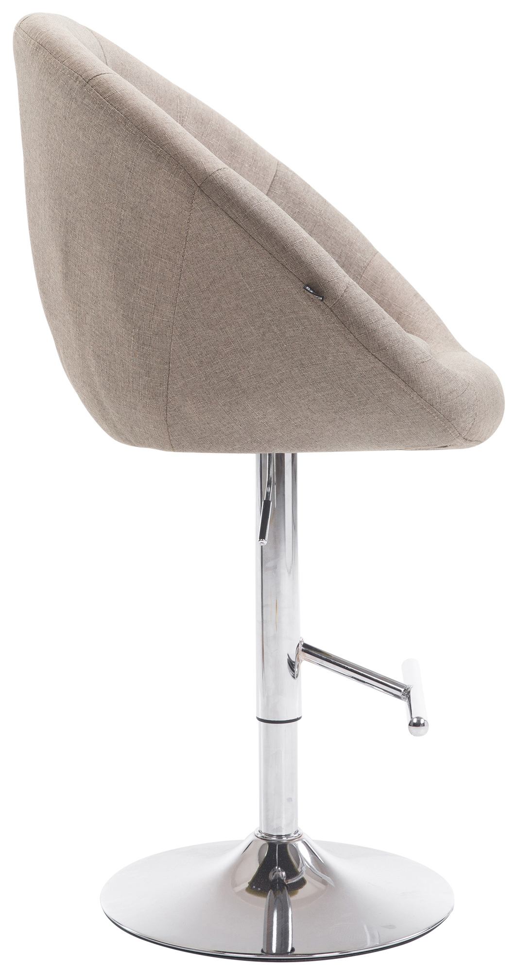 Tabouret de bar London V2 en tissu avec Pied et Repose-pieds en métal