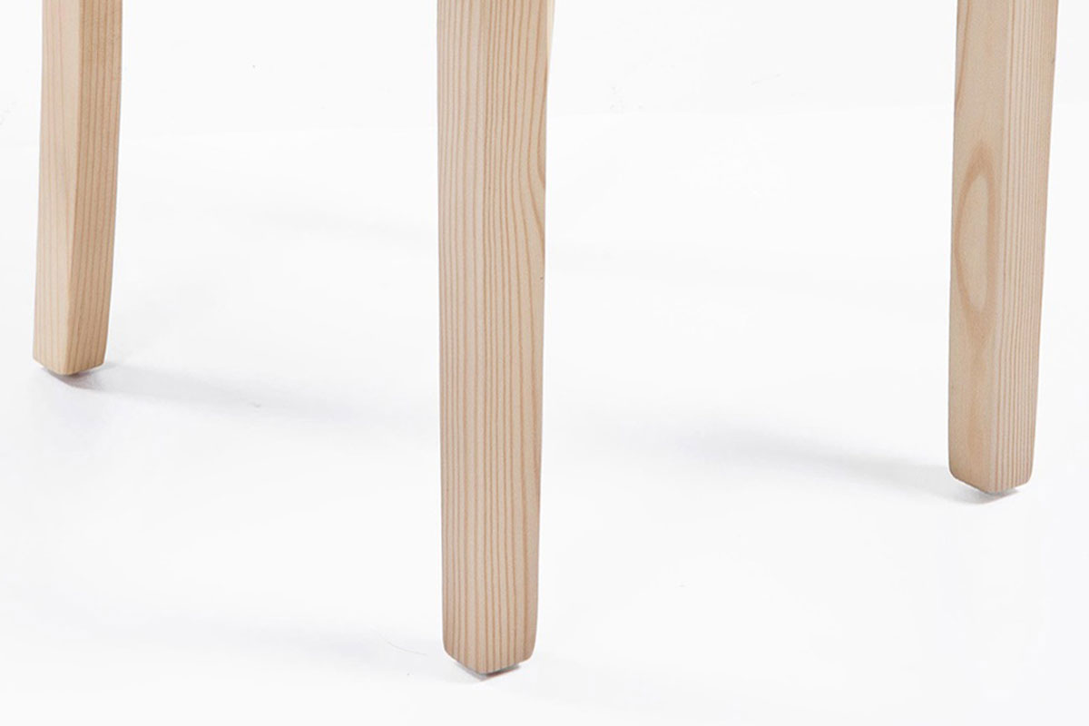 Chaise de salle à manger Ina similicuir avec pieds en Bois