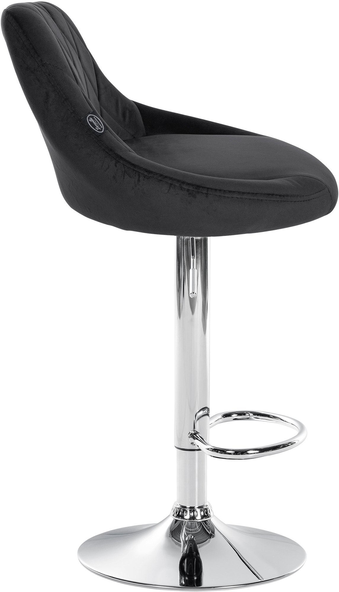 Lot de 2 tabourets de bar Lazio velours