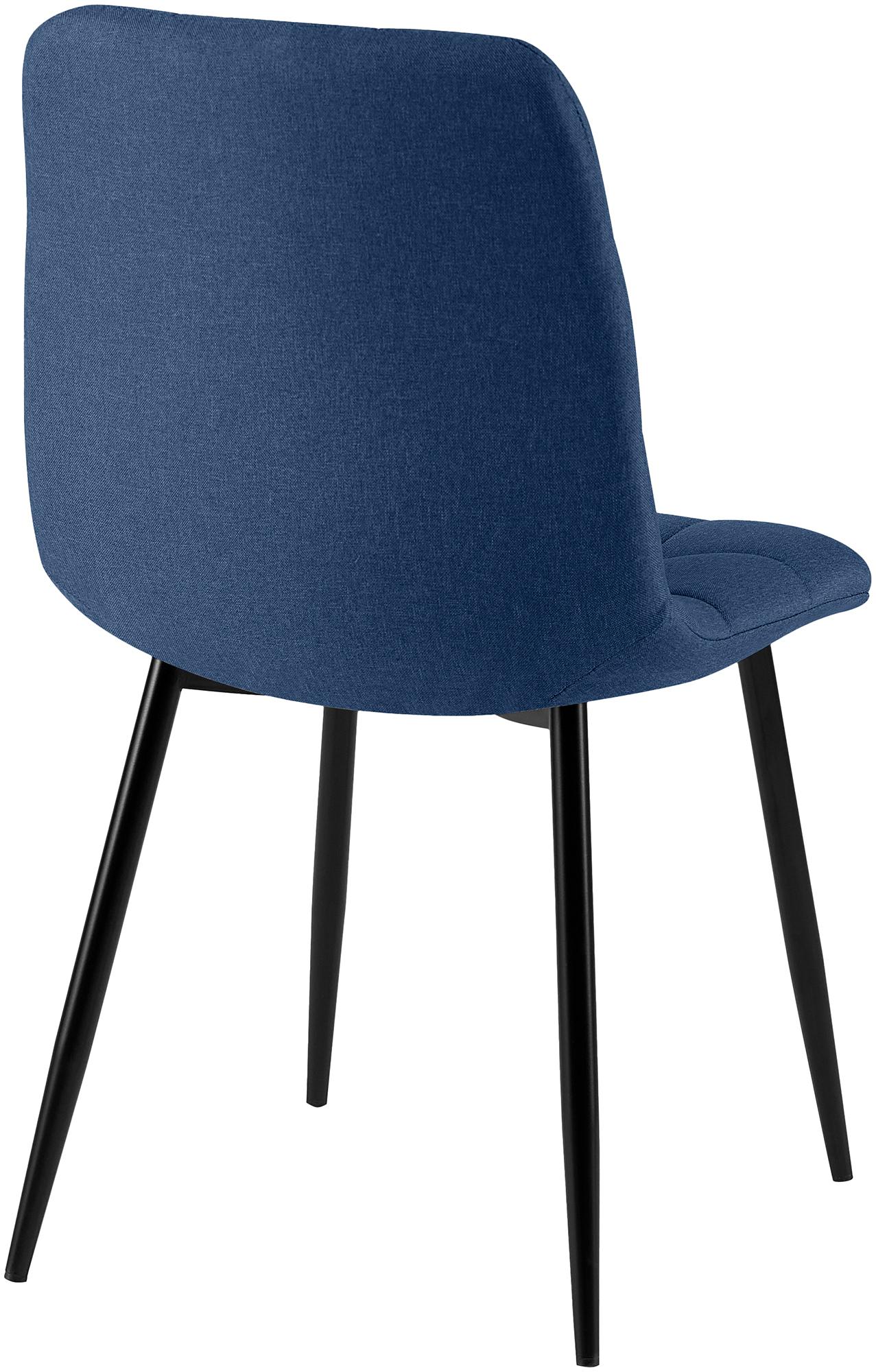 Lot de 4 chaises de salle a manger Antibes en tissu