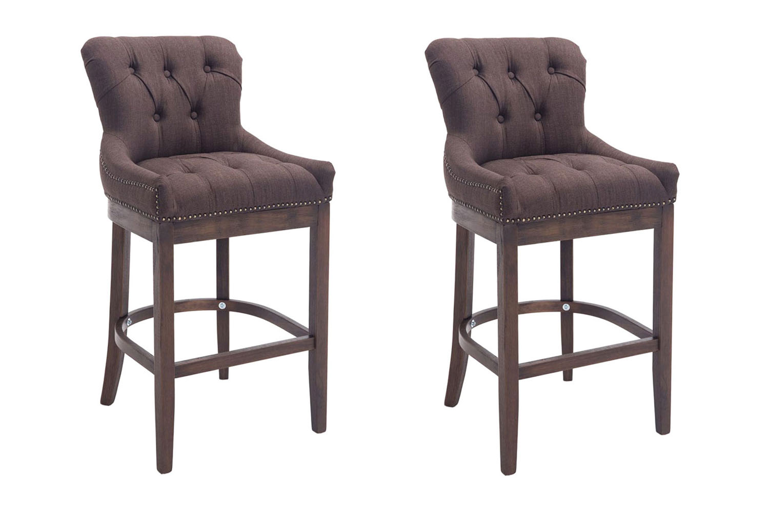 Lot de 2 Tabourets de Bar Lakewood en Tissu