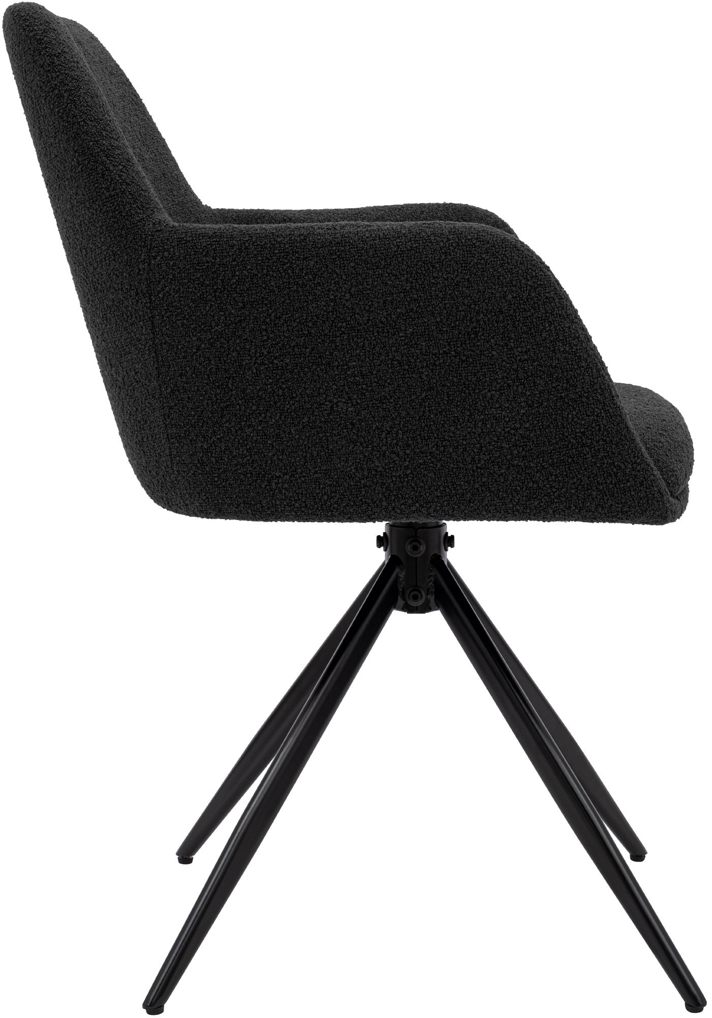 Chaise de salle à manger Olema en tissu bouclette