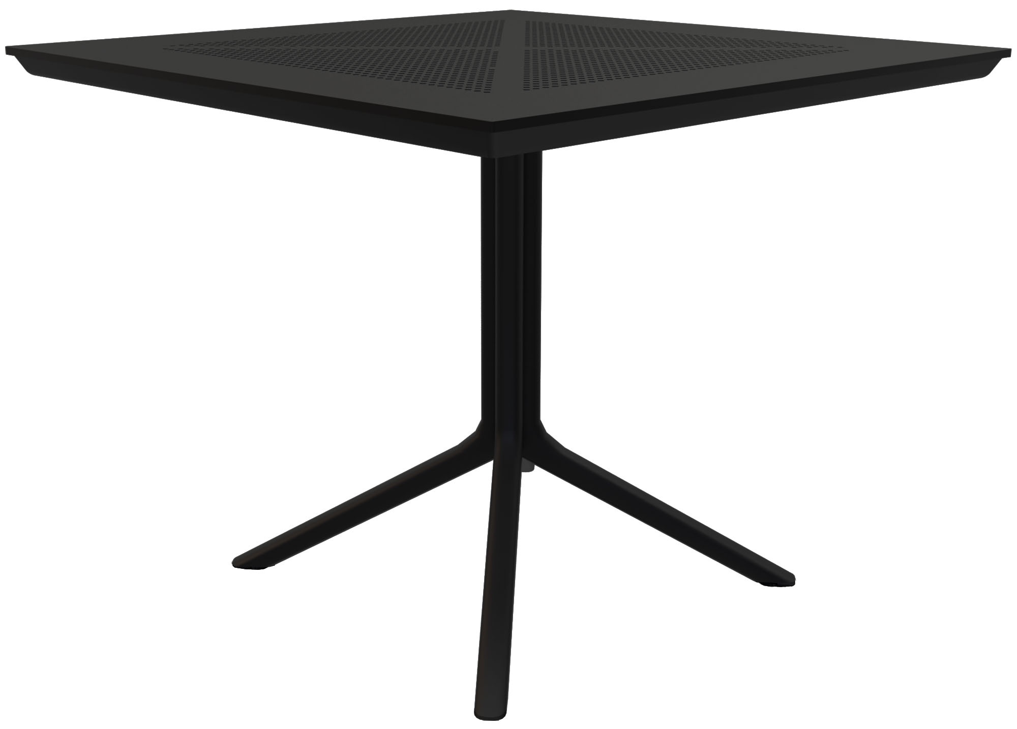 Table de jardin Lenval 80x80 cm Table d'extérieur en noir ou blanc