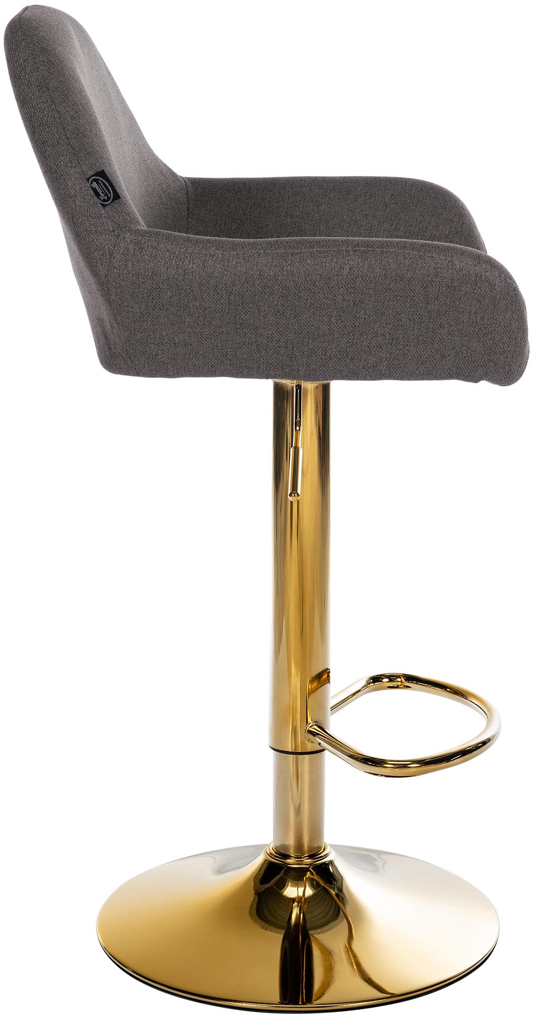 Lot de 2 tabourets de bar Braga Gold tissu
