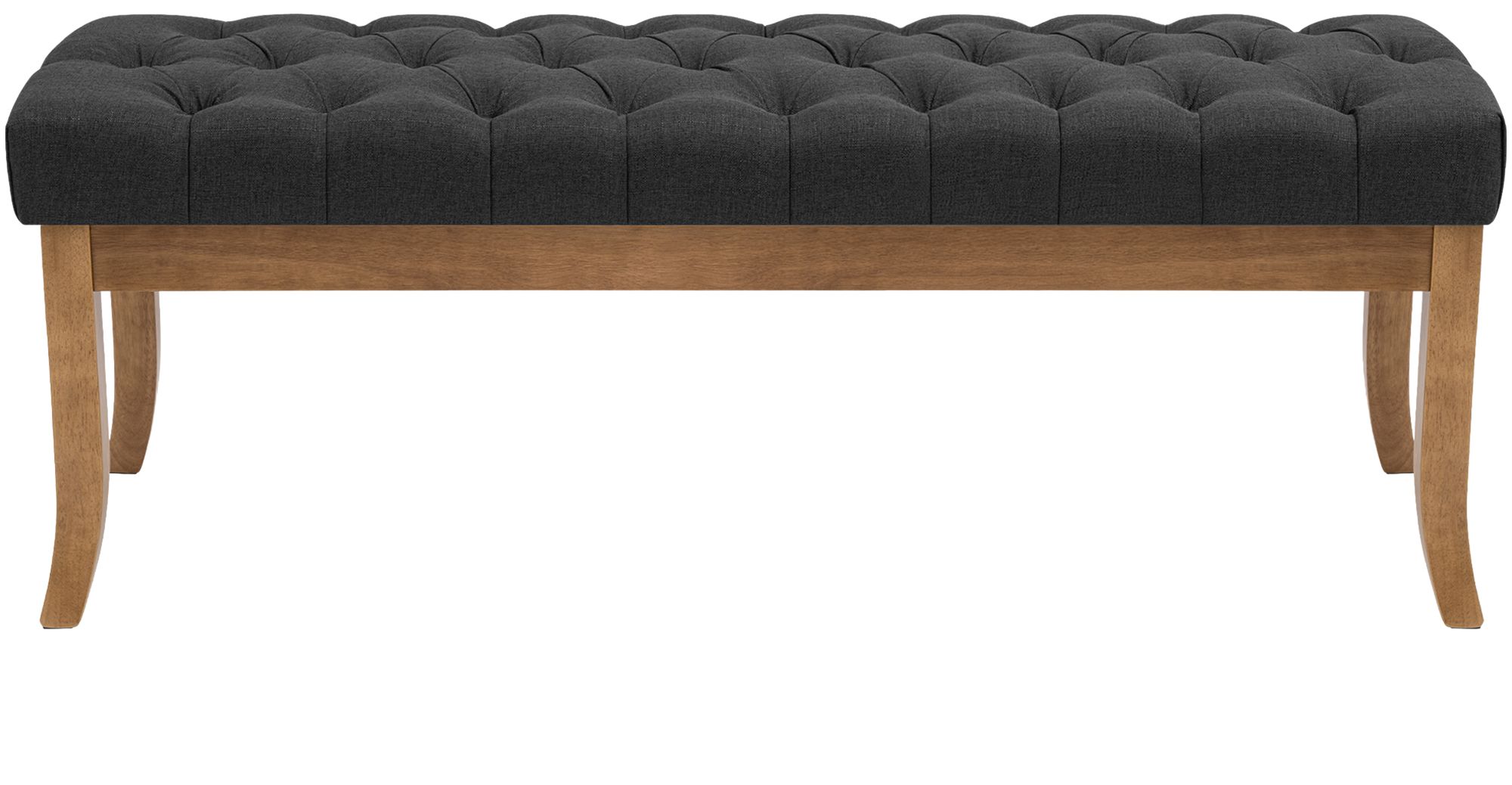 Banquette Ramses en tissu avec piètement en bois clair